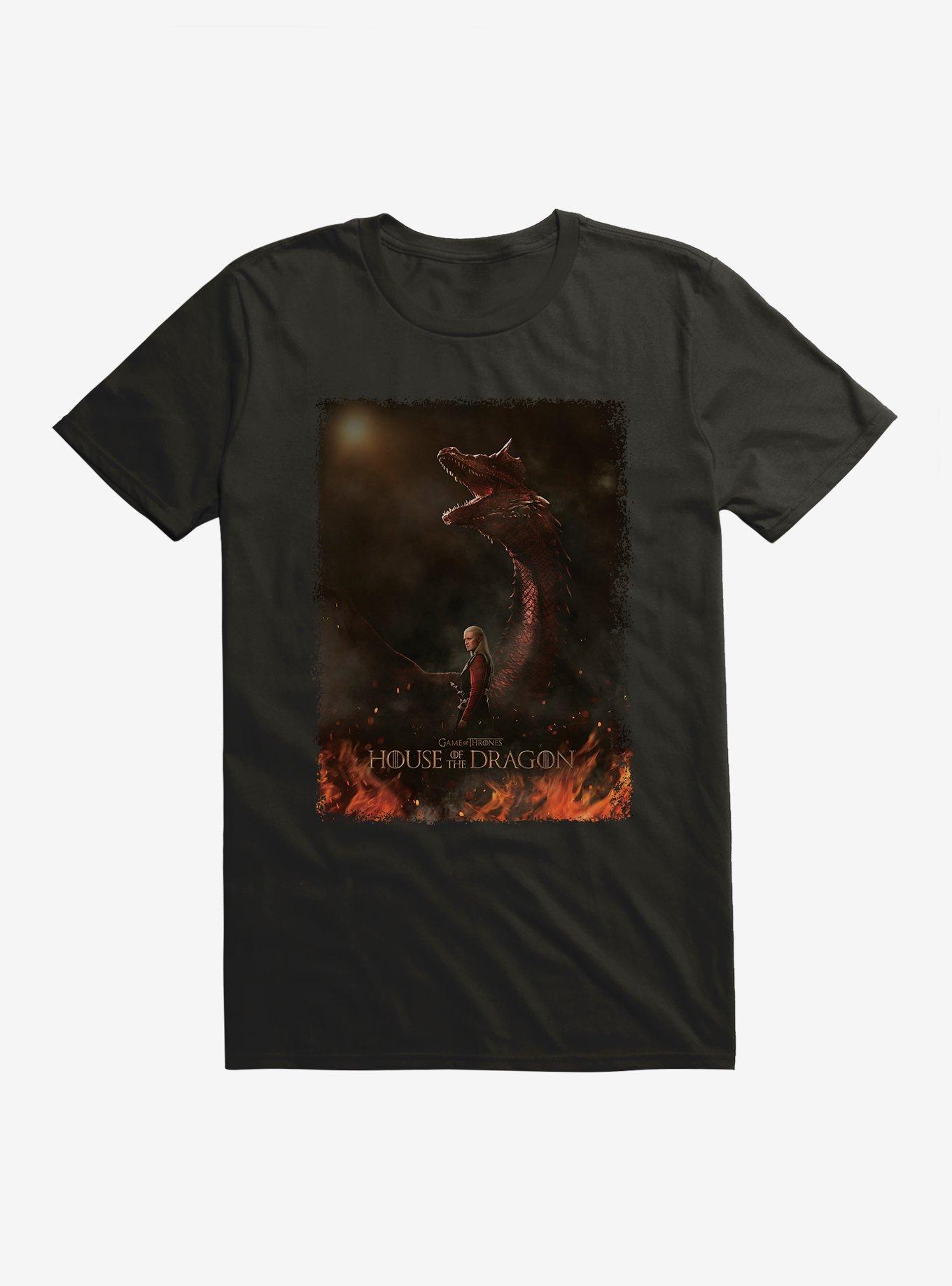 House Of The Dragon Daemon Targaryen Dragonrider T-Shirt, BLACK, hi-res