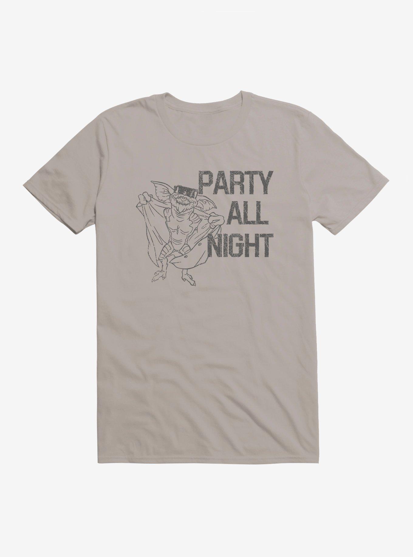 Gremlins Party All Night T-Shirt, LIGHT GREY, hi-res