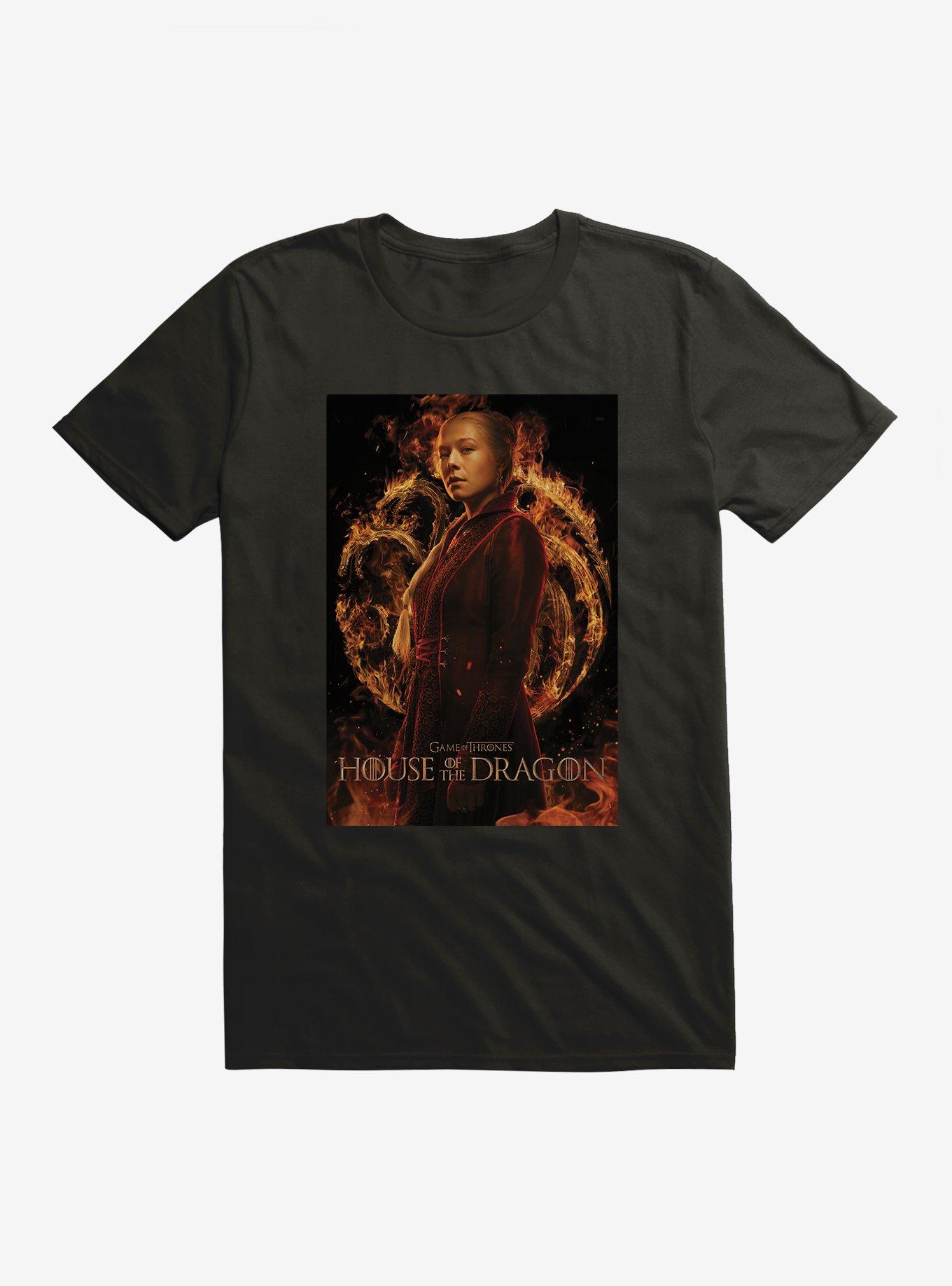 House Of The Dragon Rhaenyra Targaryen T-Shirt, BLACK, hi-res
