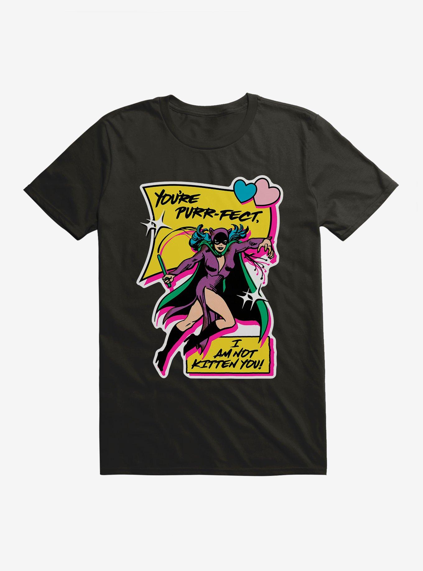 DC Catwoman You're Purrfect T-Shirt, BLACK, hi-res