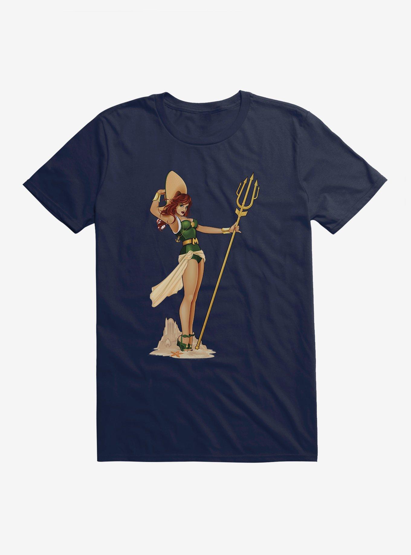 DC Comics Bombshells Meet Mera T-Shirt, MIDNIGHT NAVY, hi-res