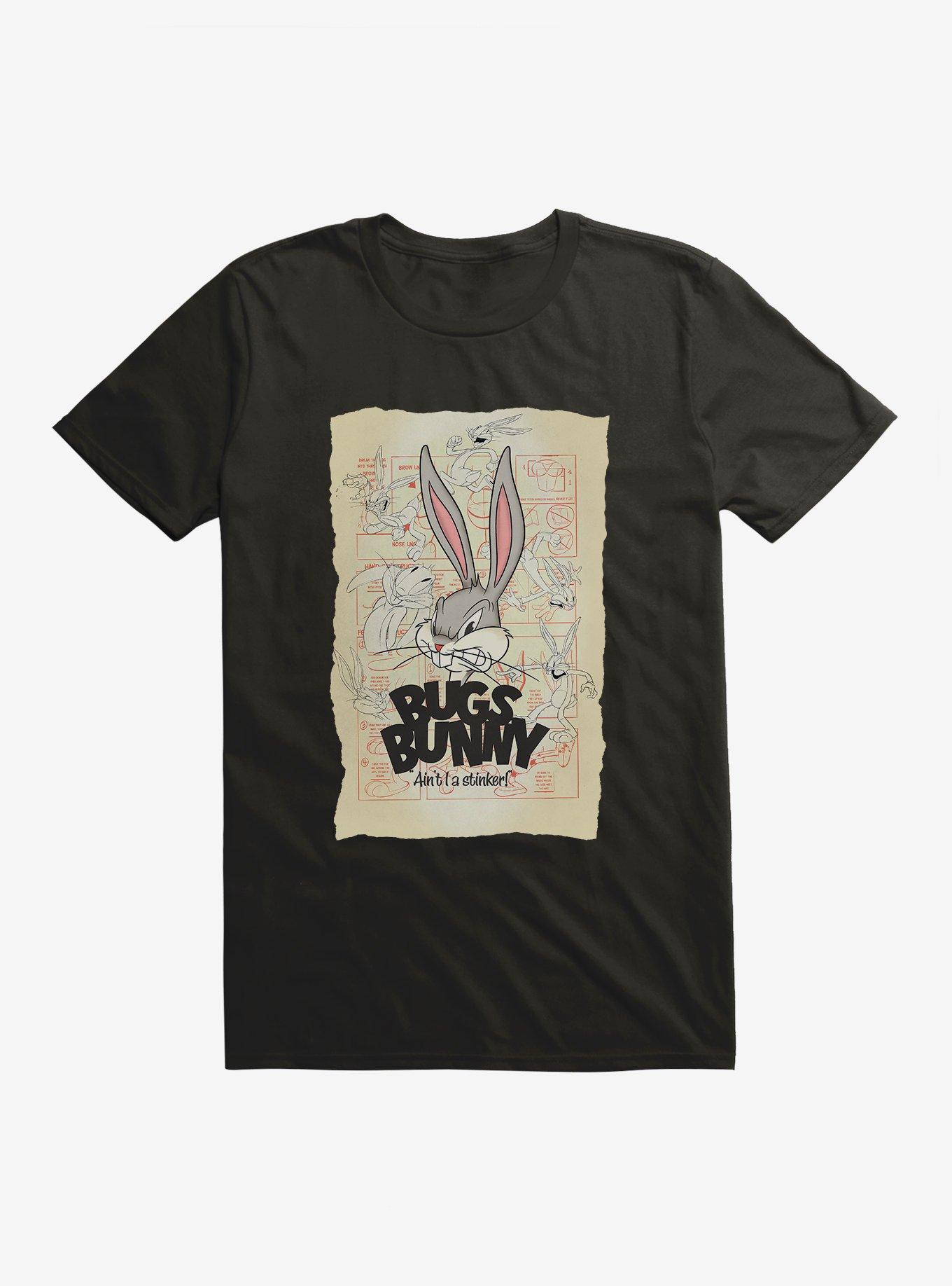 Looney Tunes Faces Of Bugs Bunny T-Shirt, BLACK, hi-res