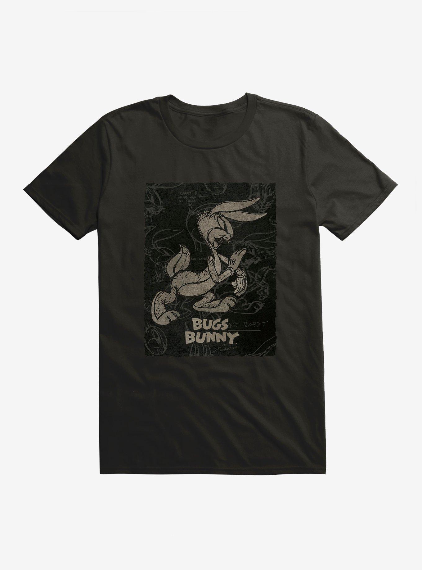 Looney Tunes Merrie Melodies Bugs Bunny Classic Sketch T-Shirt, , hi-res