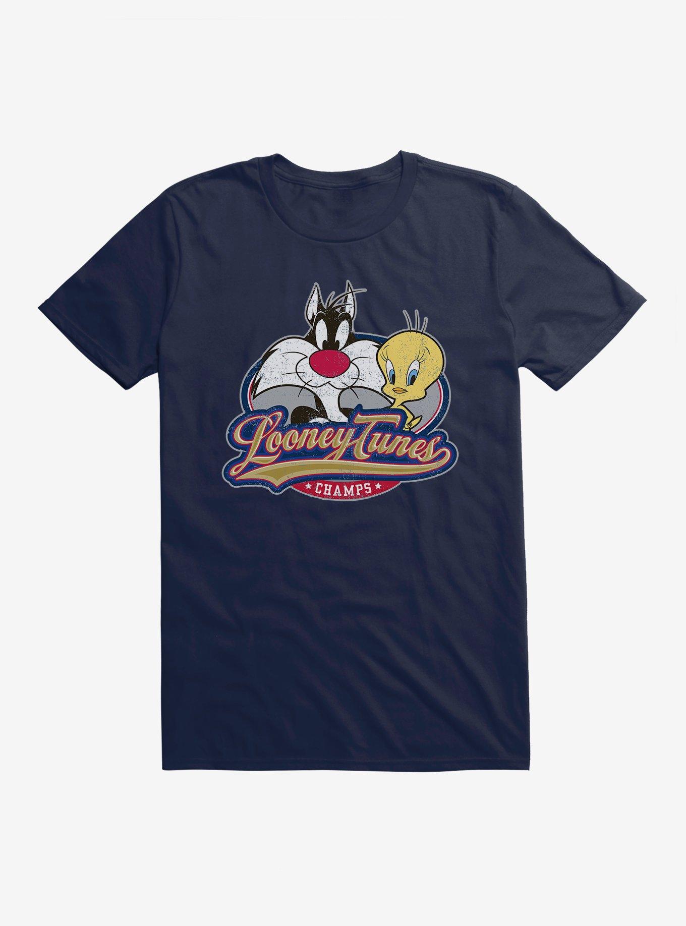 Looney Tunes Tweety Sylvester Champs T-Shirt, MIDNIGHT NAVY, hi-res