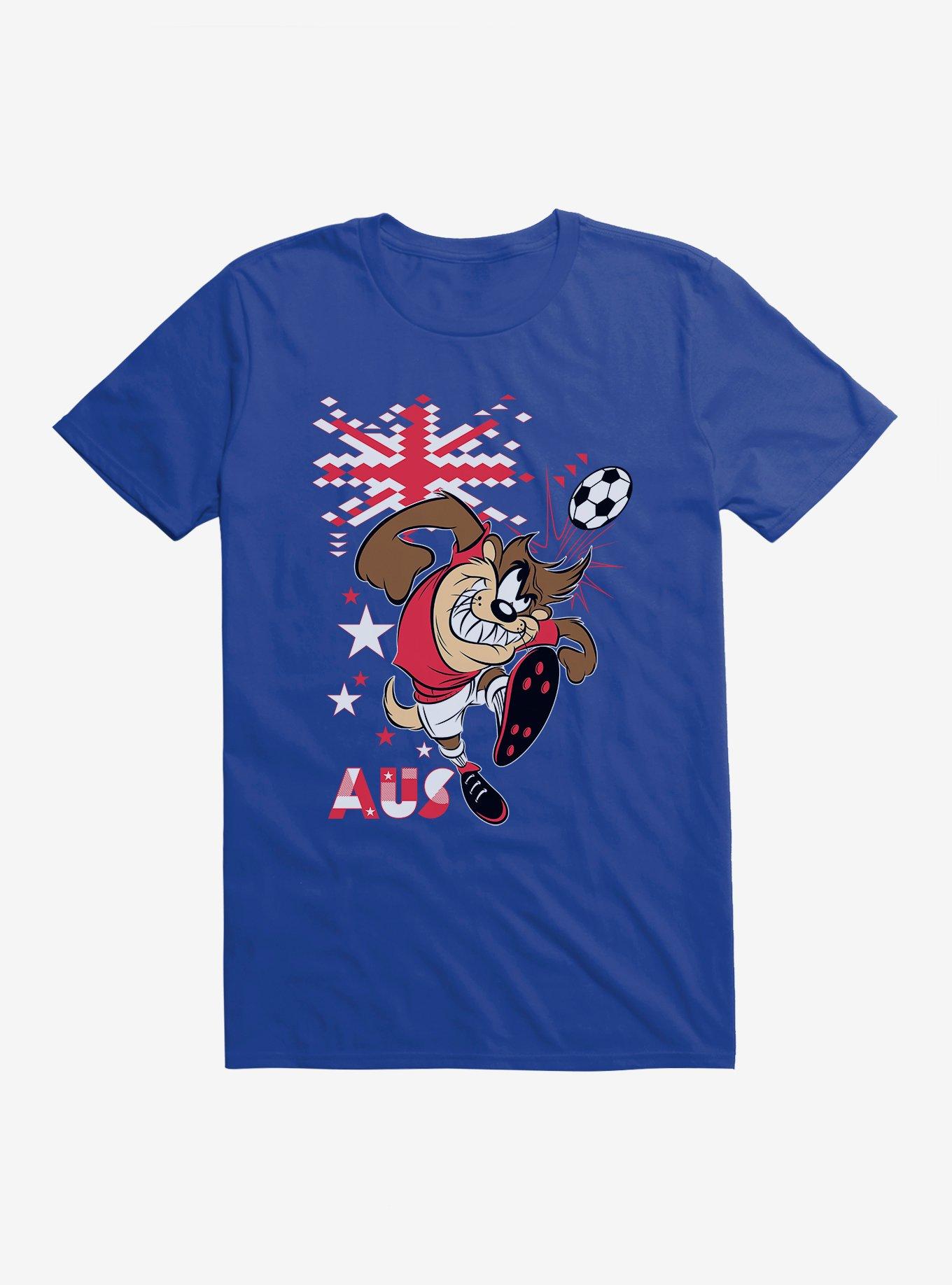 Looney Tunes Taz Football Australia T-Shirt, , hi-res