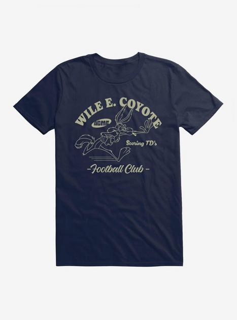 Looney Tunes Wile E. Coyote Football Club T-Shirt - BLUE | BoxLunch