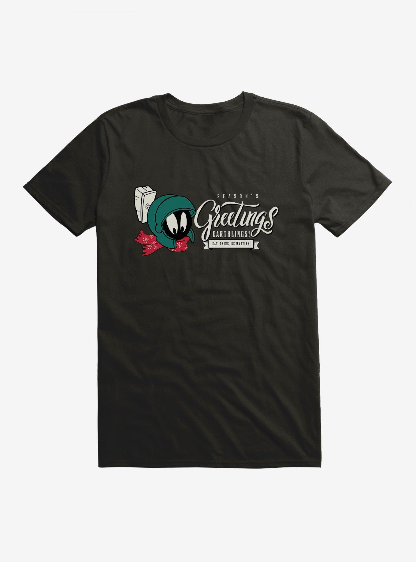 Looney Tunes Seasons Greetings Earthlings T-Shirt, BLACK, hi-res