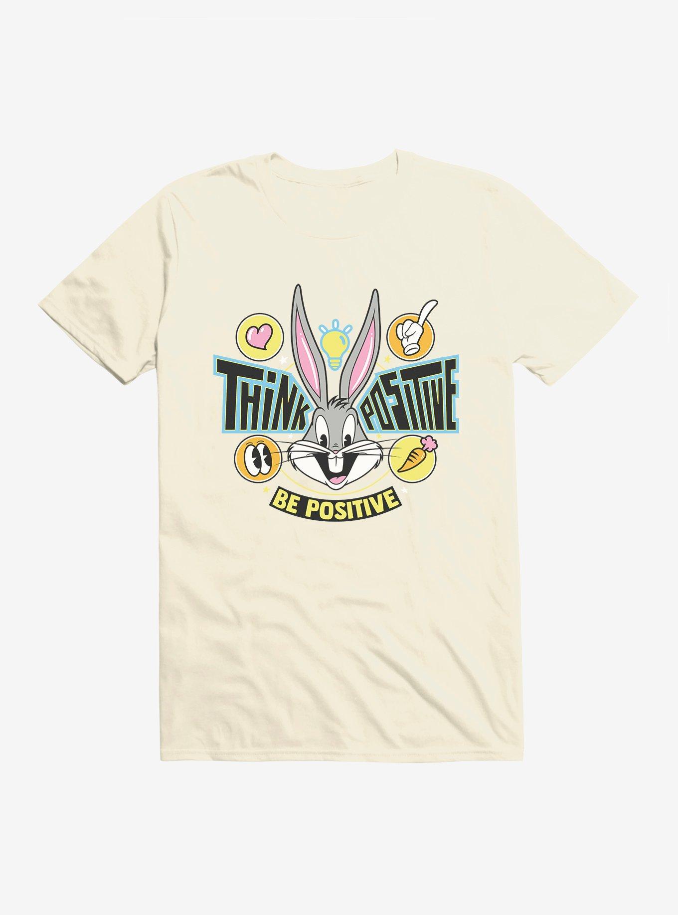 Looney Tunes Bugs Bunny Think Positive T-Shirt, NATURAL, hi-res