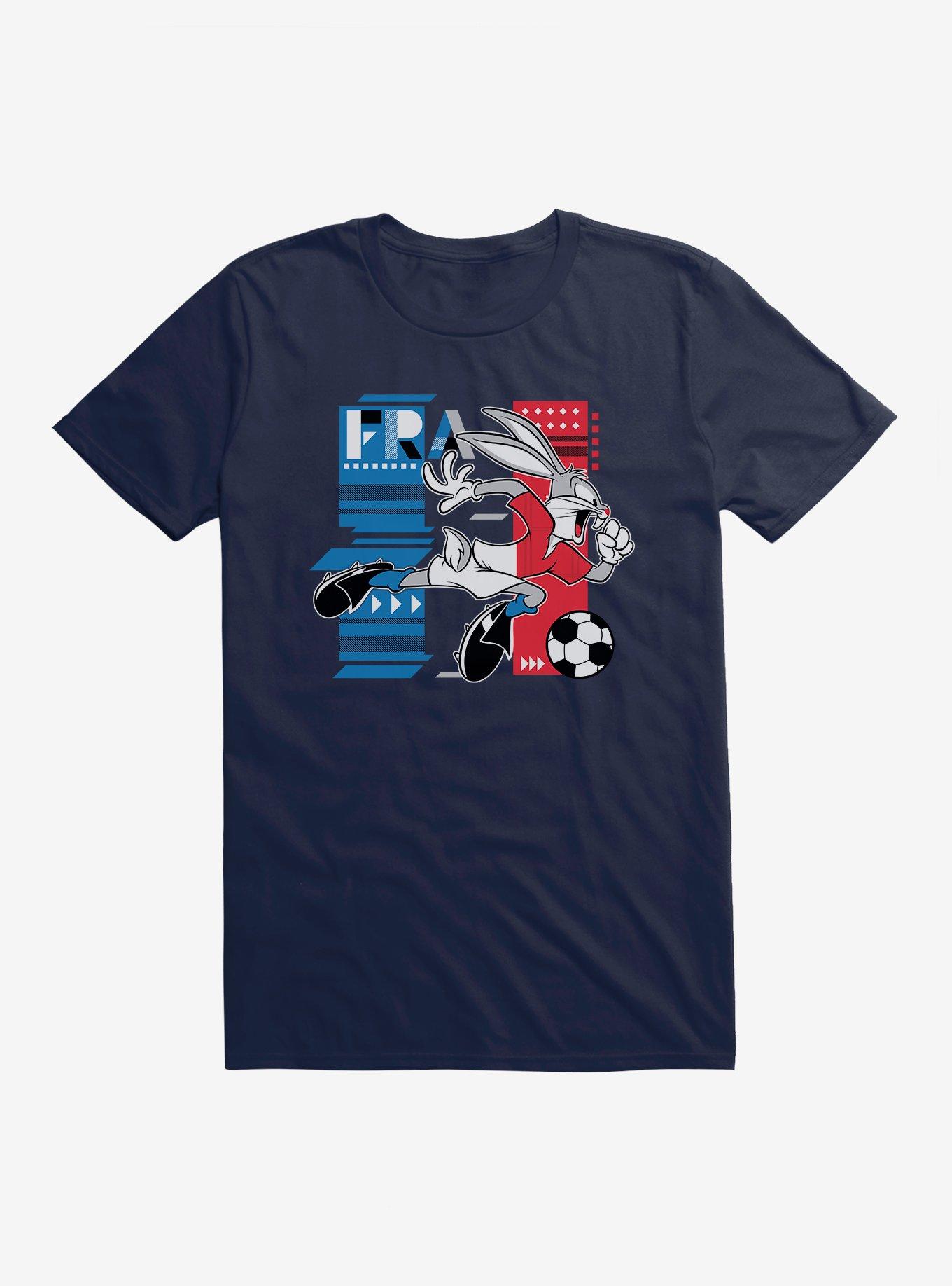 Looney Tunes Bugs Bunny Football France T-Shirt, MIDNIGHT NAVY, hi-res