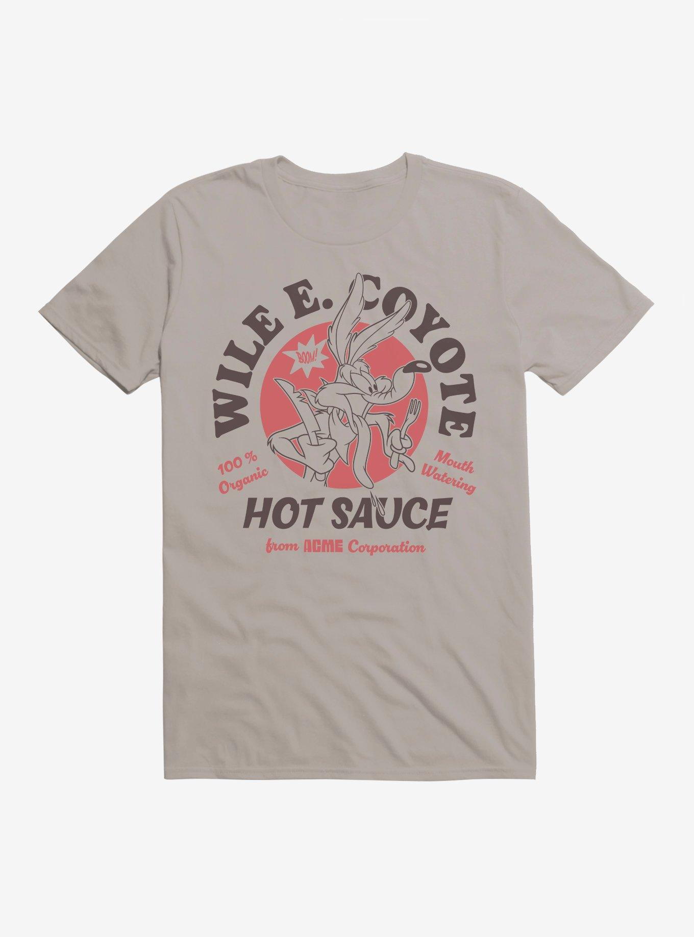 Looney Tunes Wile E. Coyote Hot Sauce T-Shirt, LIGHT GREY, hi-res