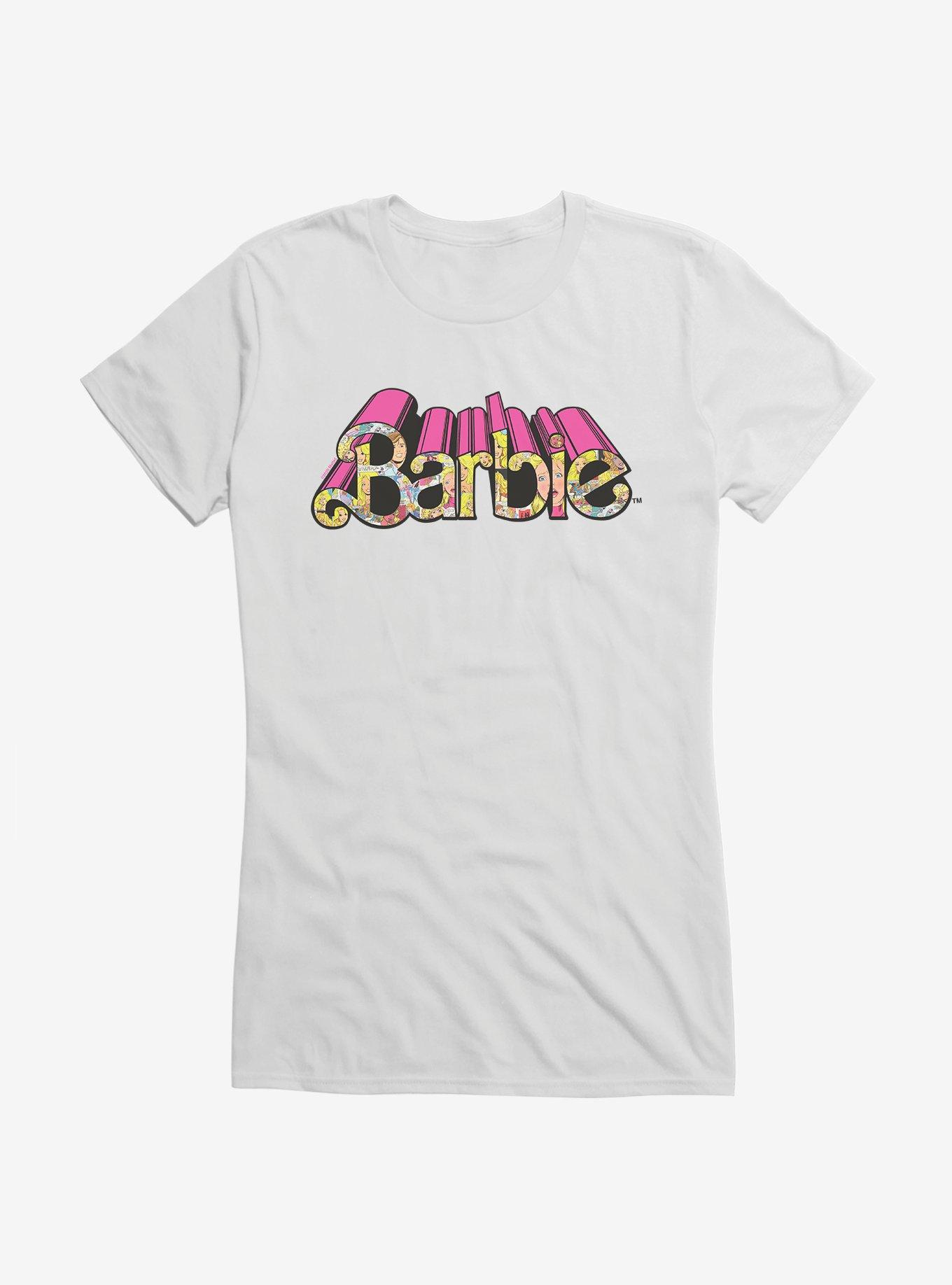 Barbie Bold Comic Script Girls T-Shirt, WHITE, hi-res