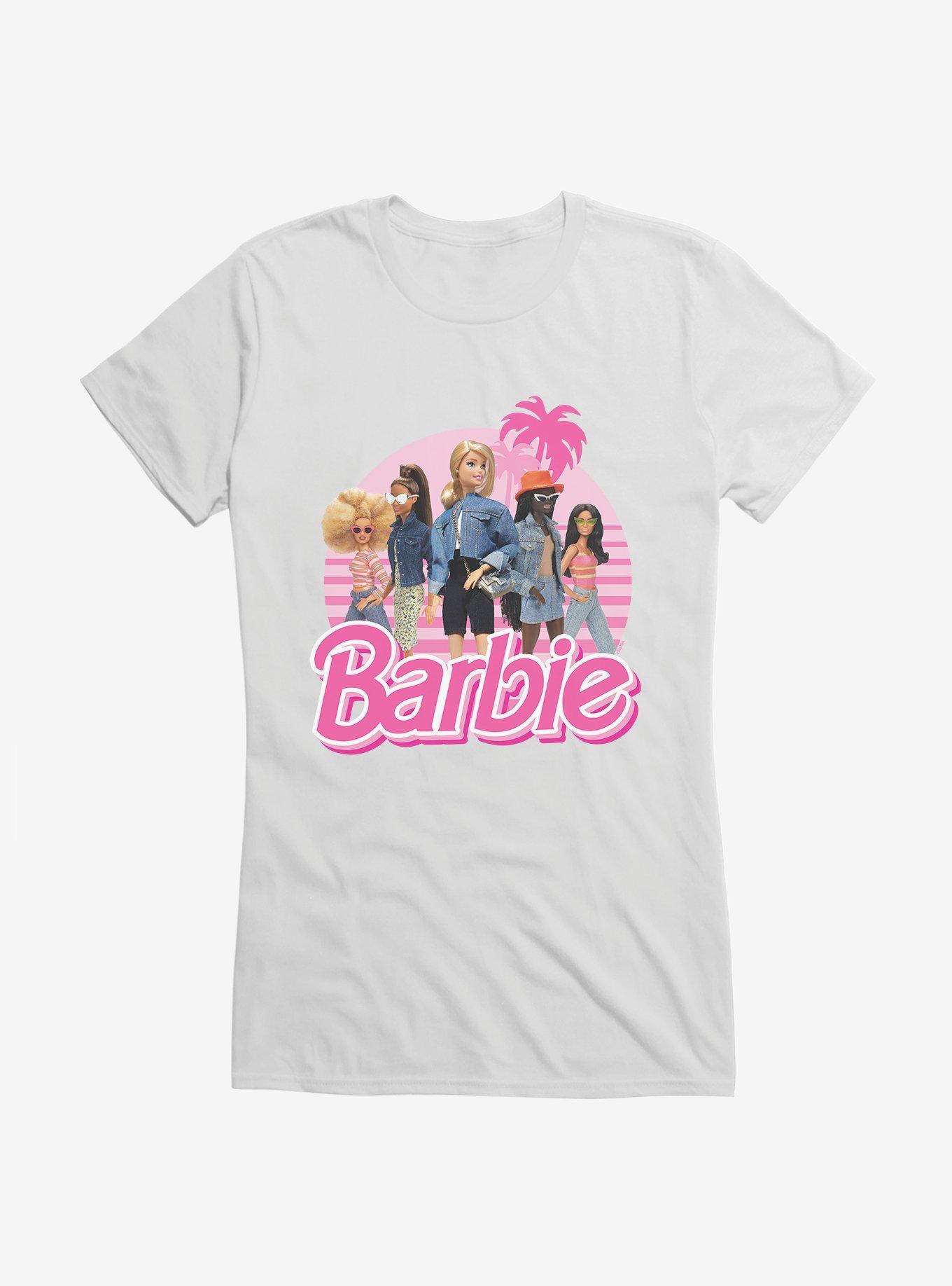 Barbie Palm Trees Girls T-Shirt, WHITE, hi-res