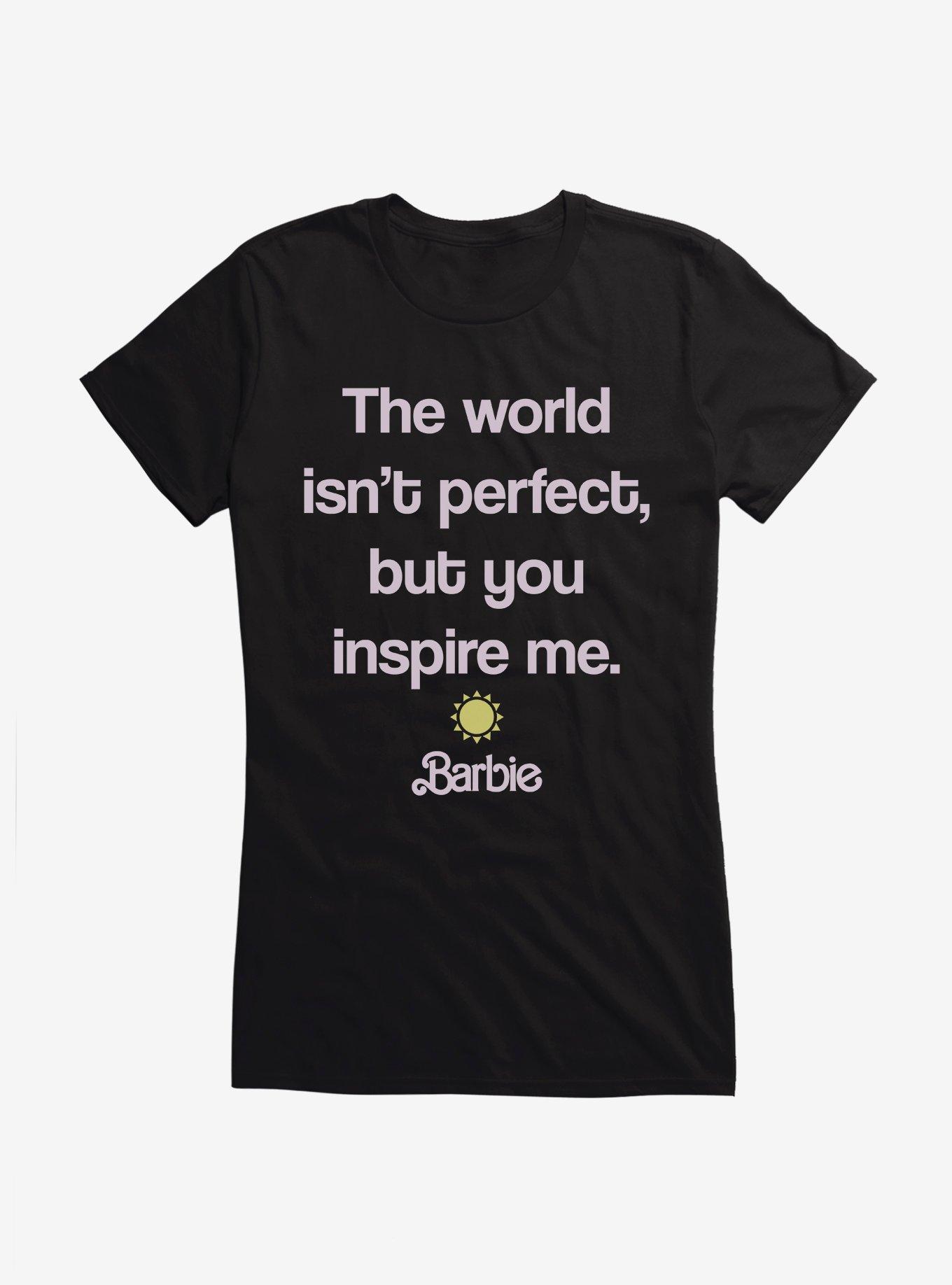 Barbie The Movie You Inspire Me Girls T-Shirt, BLACK, hi-res