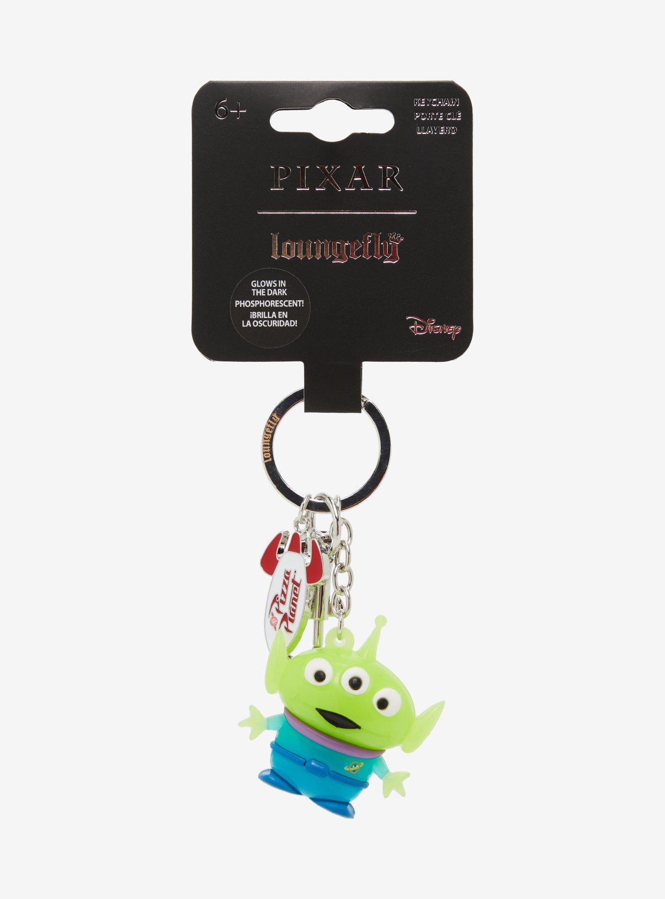 Loungefly Disney Pixar Toy Story Alien Glow-in-the-Dark Multi-Charm Keychain, , hi-res