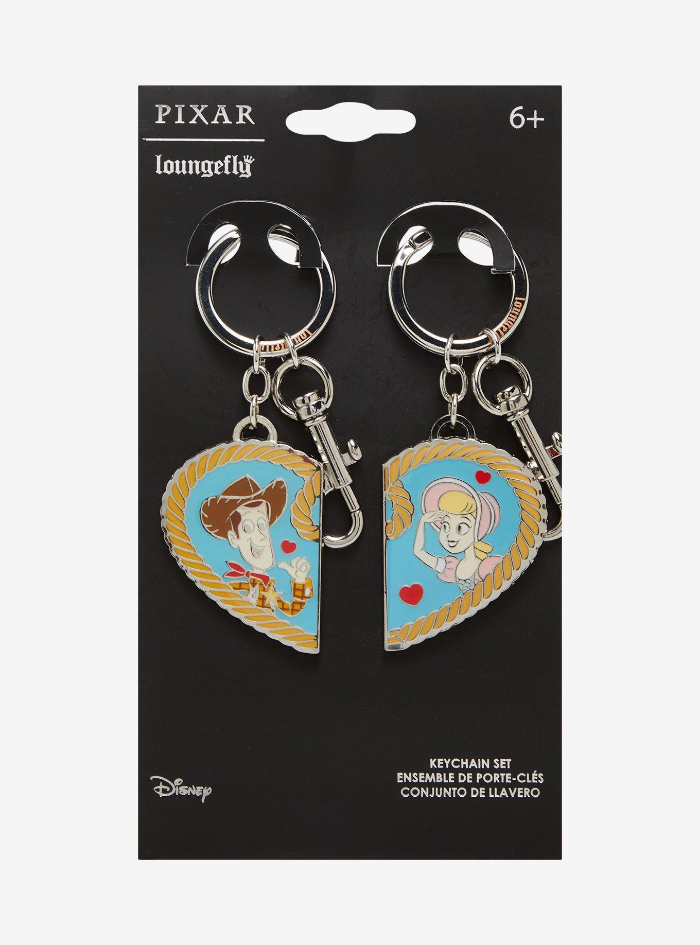 Loungefly Disney Pixar Toy Story Woody & Bo Peep Heart Keychain Set, , hi-res