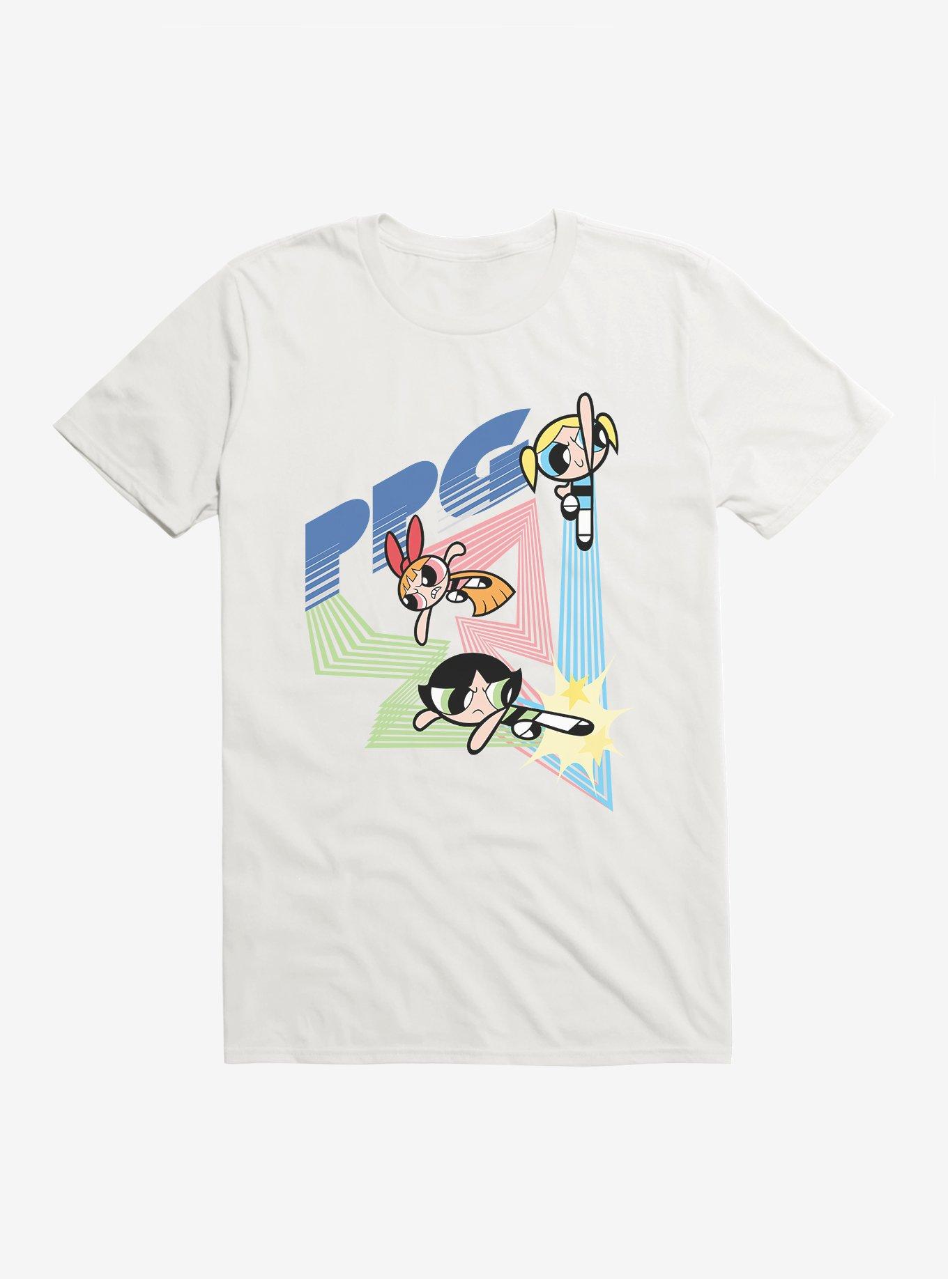 The Powerpuff Girls Ppg Action Pose T-Shirt, WHITE, hi-res
