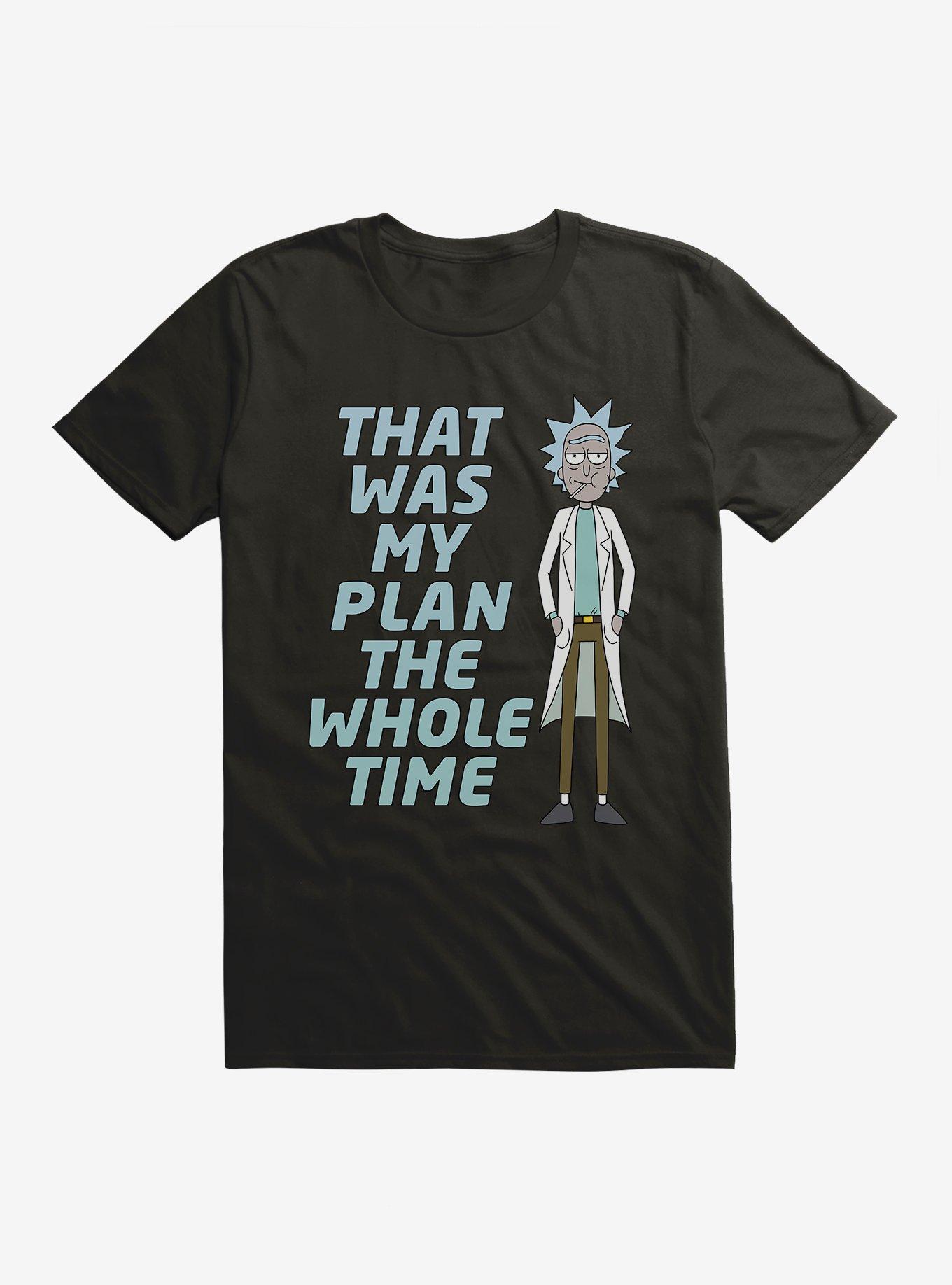 Rick And Morty Rick's Plan T-Shirt, BLACK, hi-res