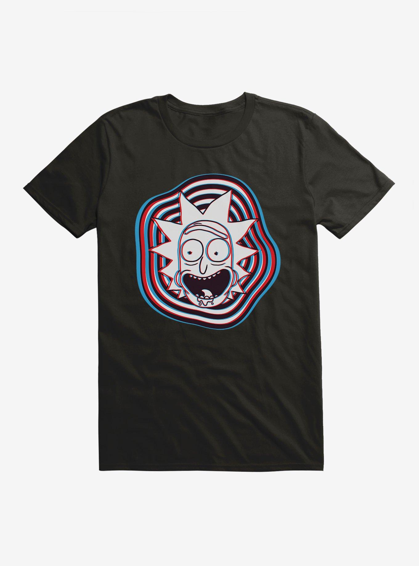 Rick And Morty 3-D Portal Rick T-Shirt, BLACK, hi-res