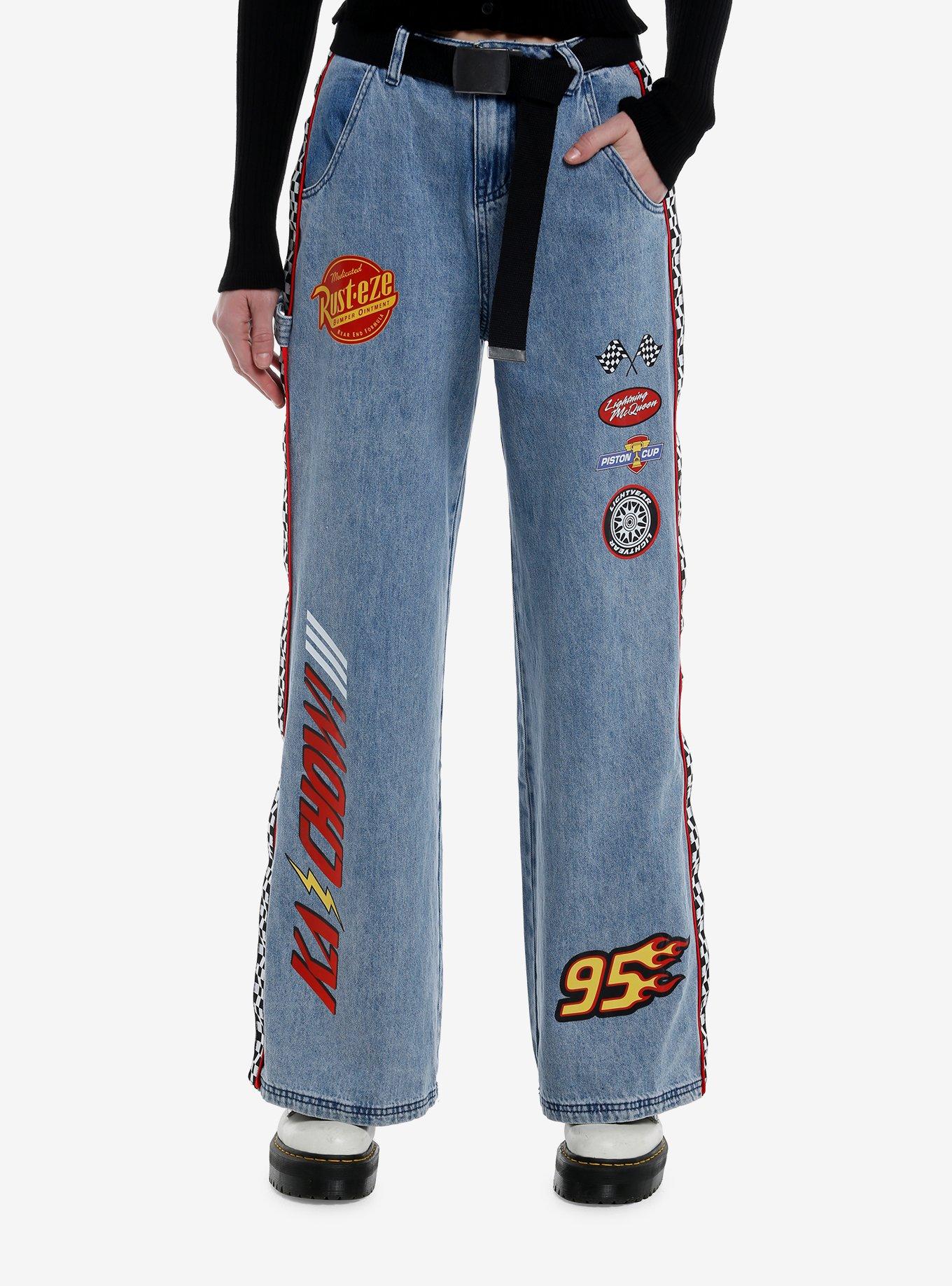 Disney Pixar Cars Race Icons Wide Leg Jeans 