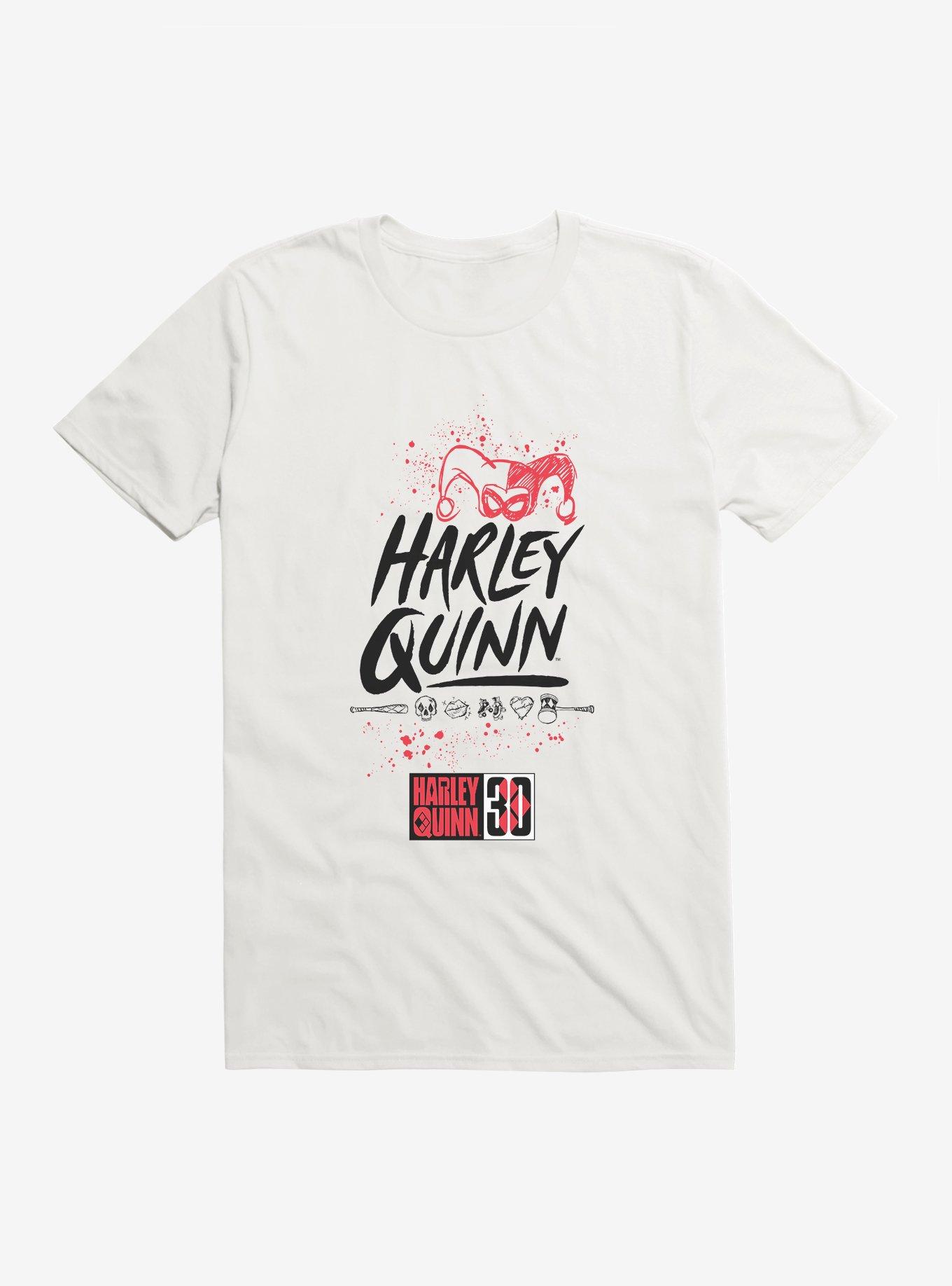 Harley Quinn Logo T-Shirt, WHITE, hi-res