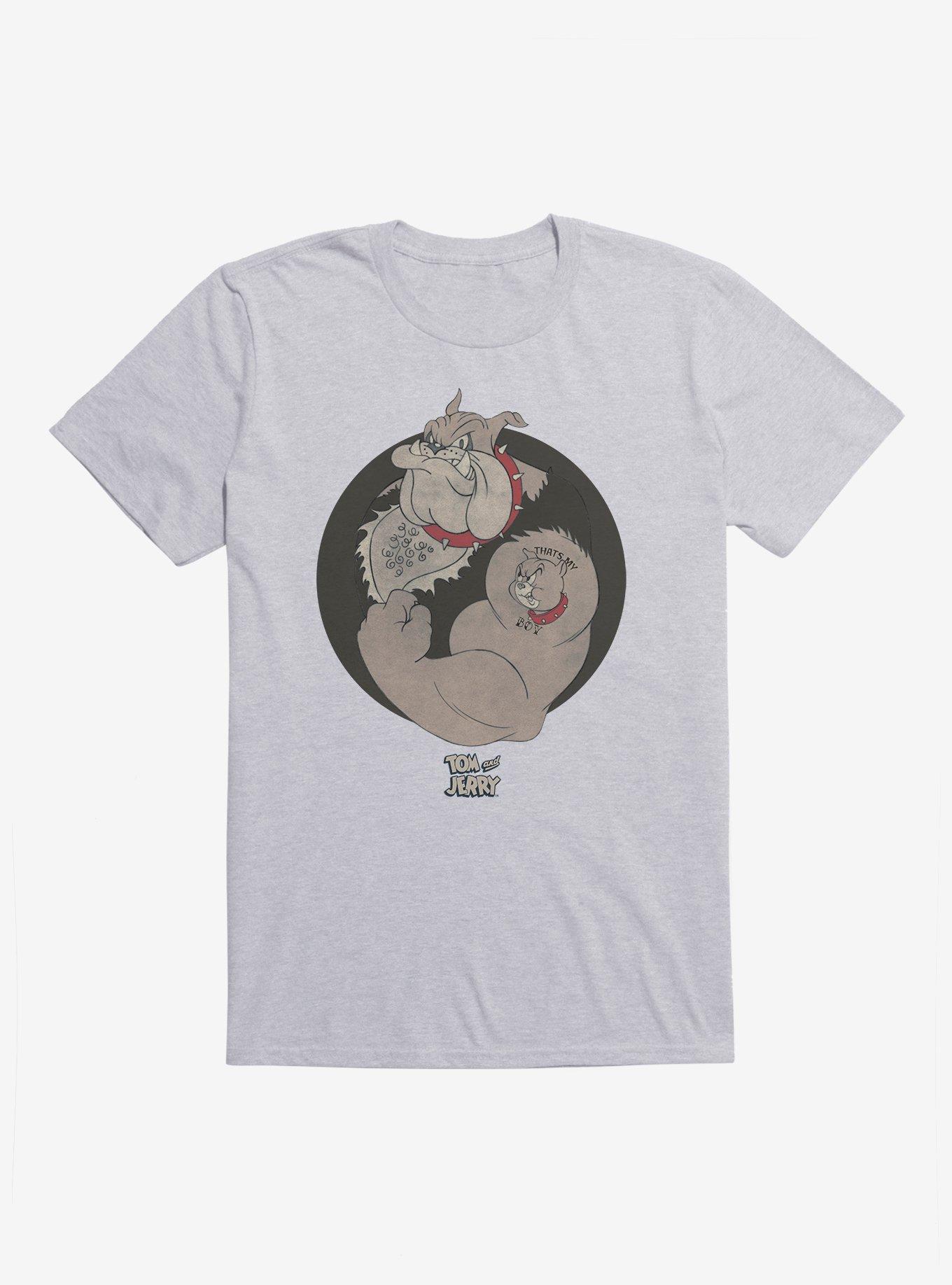 Tom And Jerry Retro Spike And Tyke T-Shirt, HEATHER GREY, hi-res