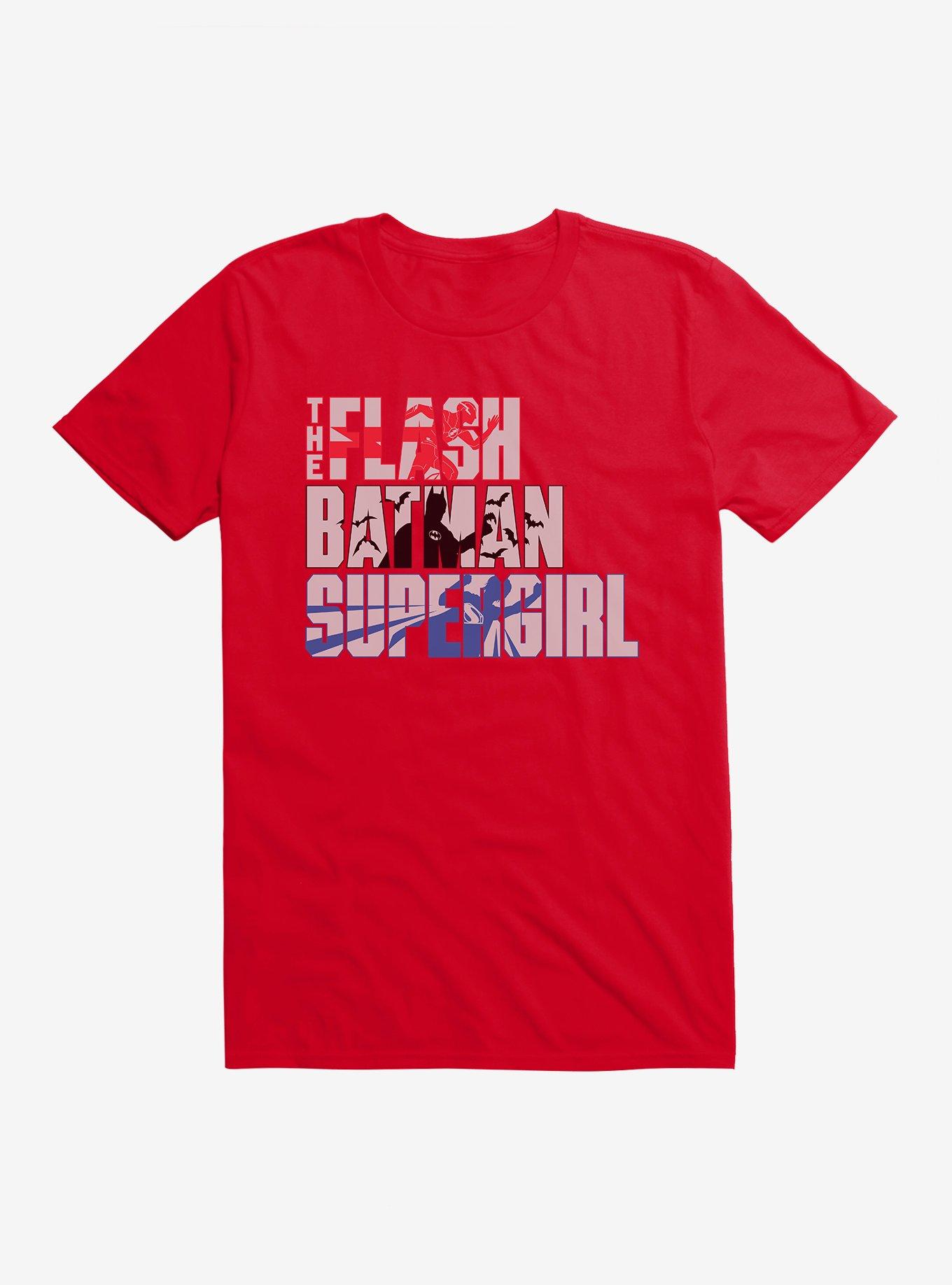 The Flash Batman Supergirl T-Shirt, , hi-res