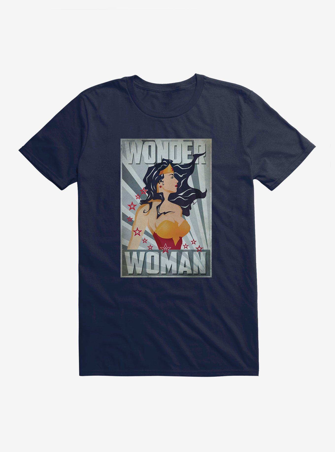 DC Comics Wonder Woman Right Side T-Shirt, MIDNIGHT NAVY, hi-res