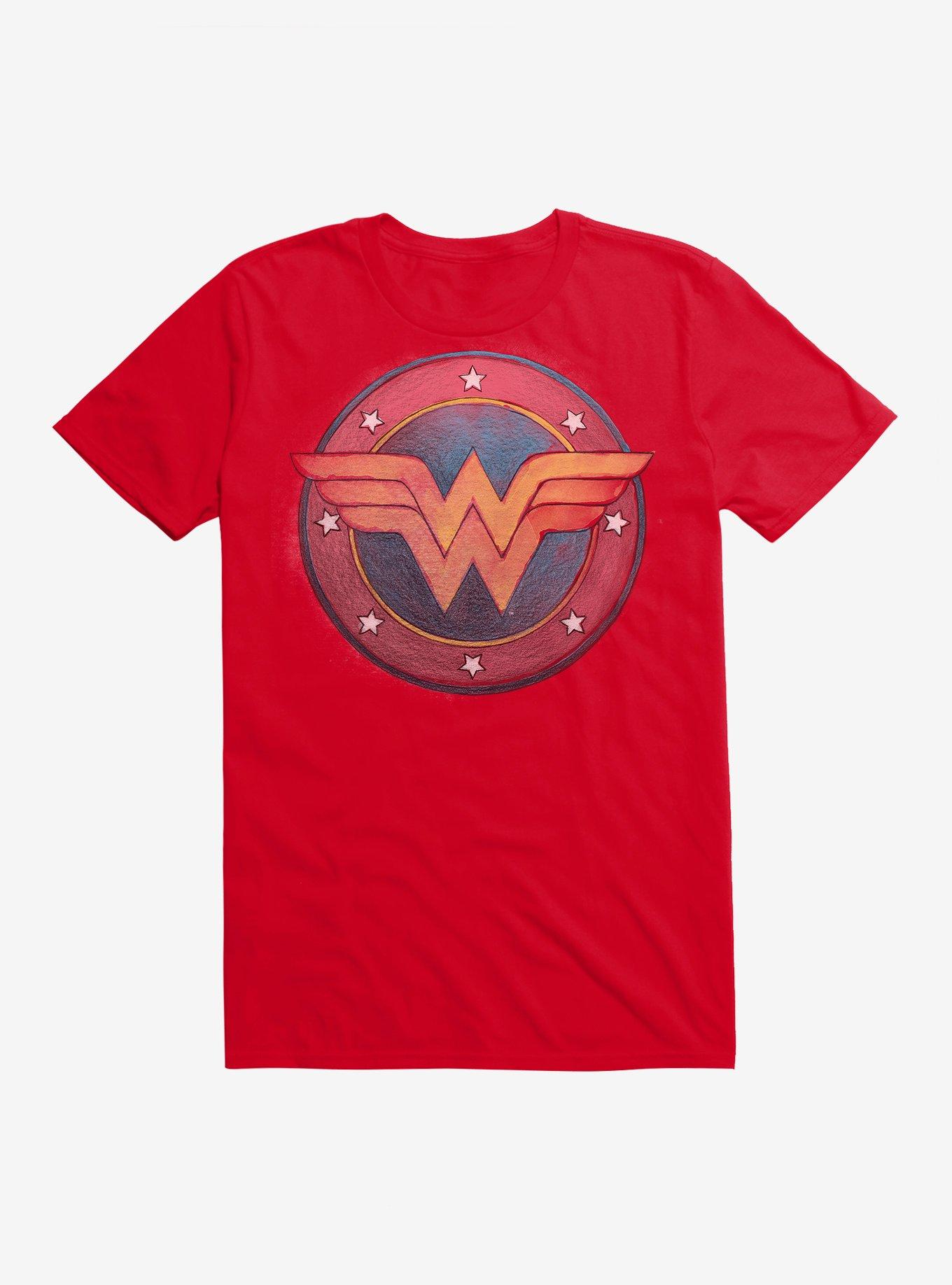 DC Comics Wonder Woman Classic Shield T-Shirt, RED, hi-res