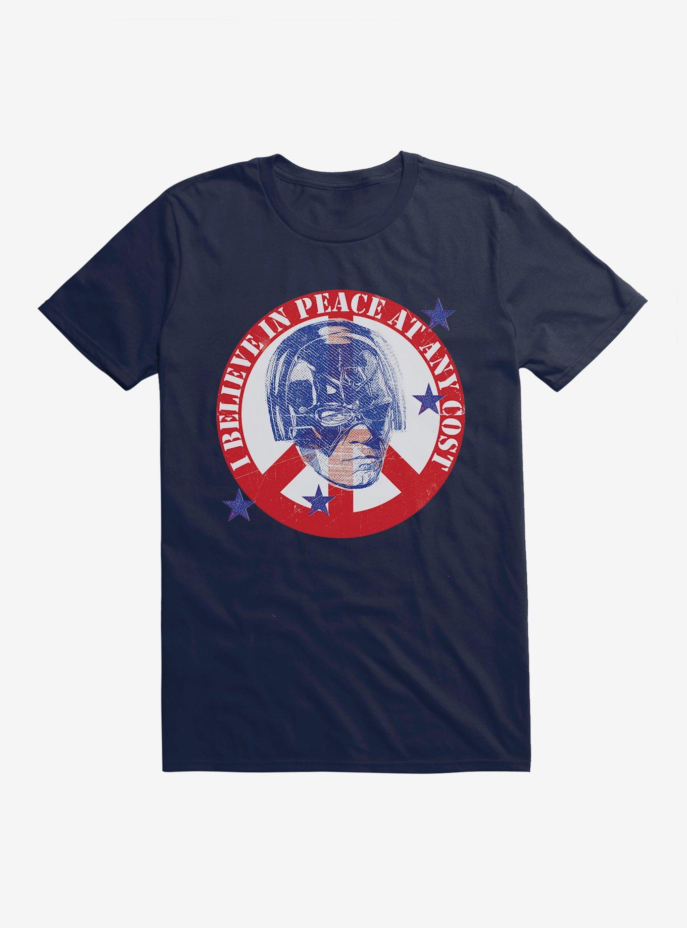 DC Comics Peacemaker I Believe In Peace T-Shirt, MIDNIGHT NAVY, hi-res