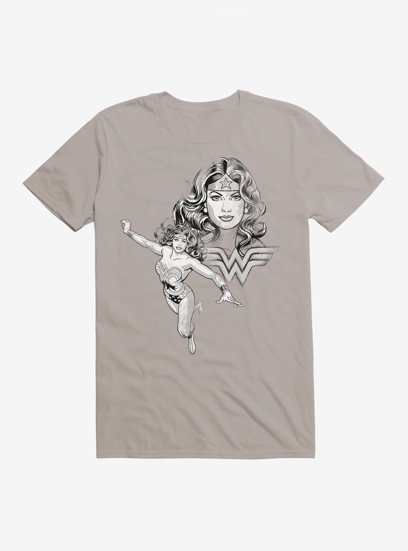 DC Comics Wonder Woman Monochromatic T-Shirt, LIGHT GREY, hi-res