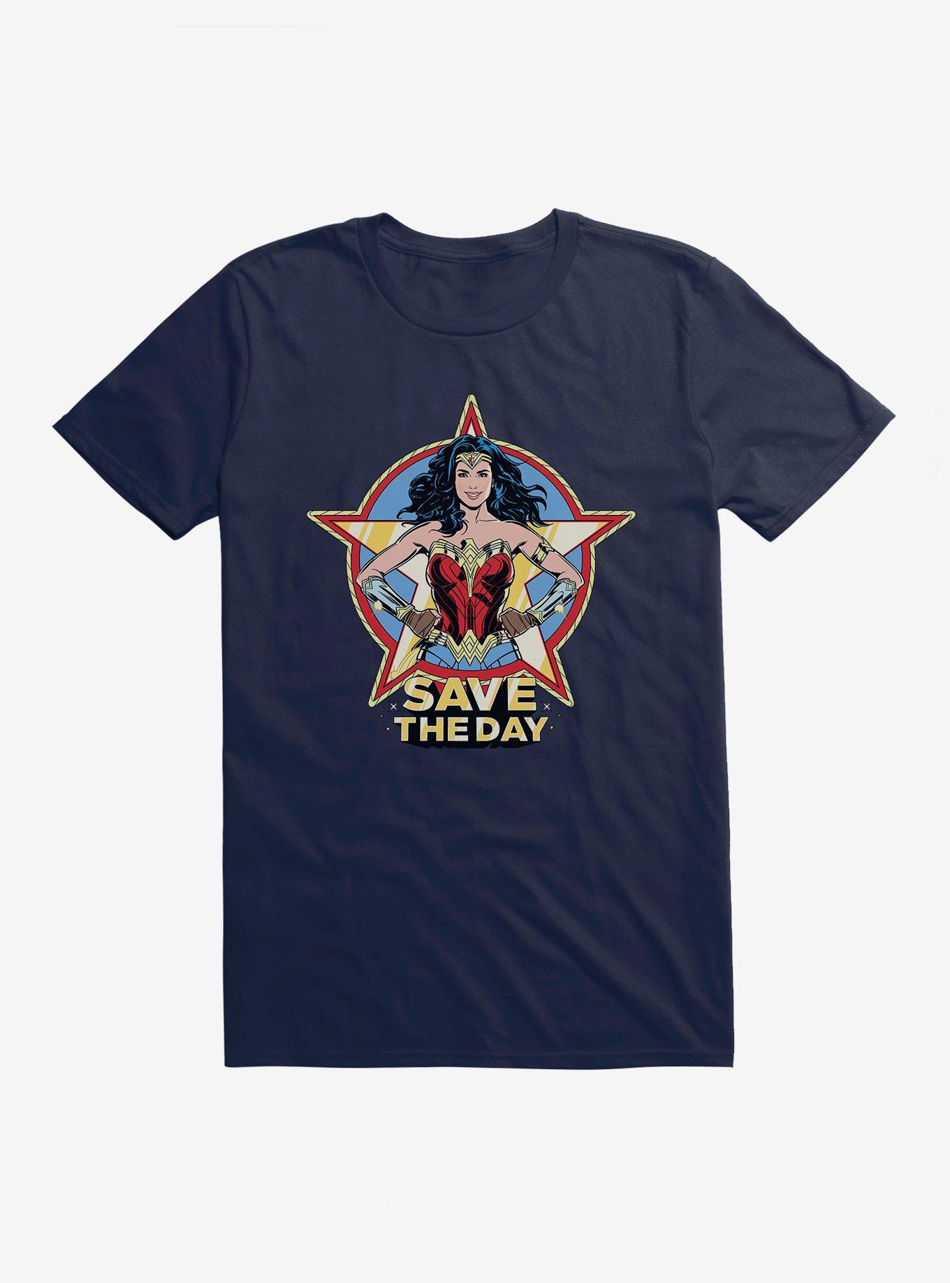 DC Comics Wonder Woman 1984 Here To Save The Day T-Shirt, MIDNIGHT NAVY, hi-res