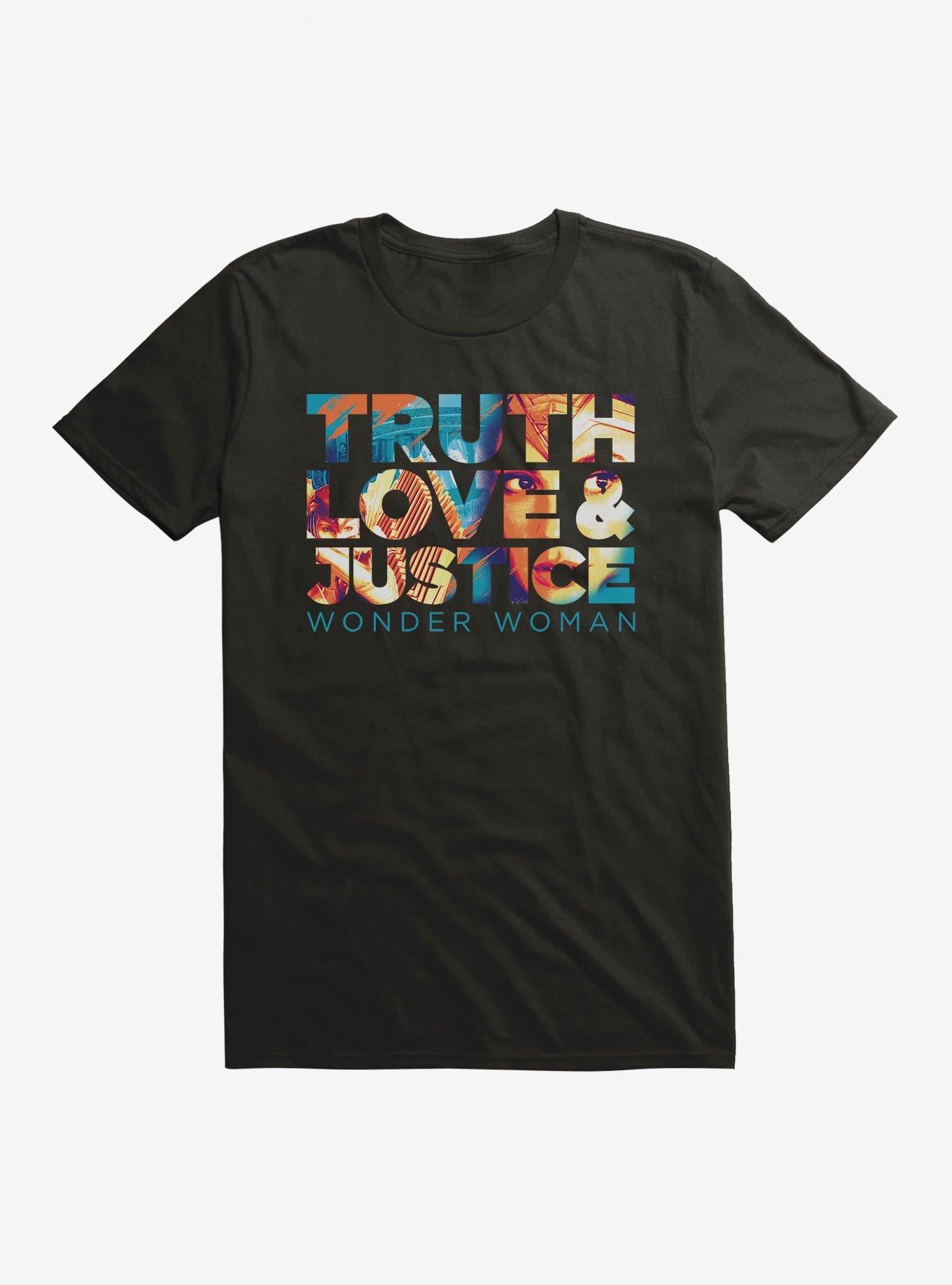 DC Comics Wonder Woman 1984 Truth, Love, And Justice T-Shirt, BLACK, hi-res