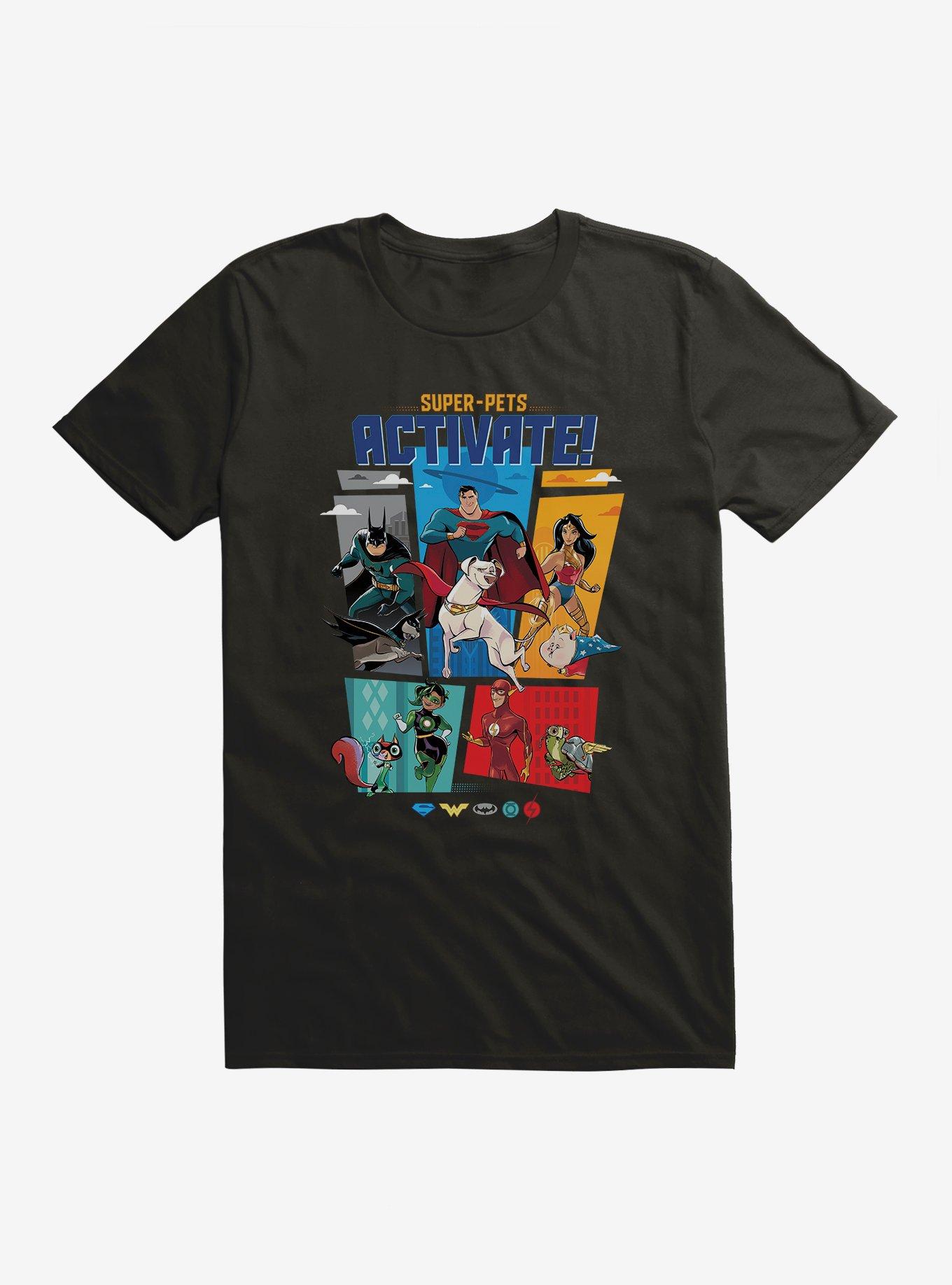 DC League of Super-Pets Heroes Activate! T-Shirt, BLACK, hi-res