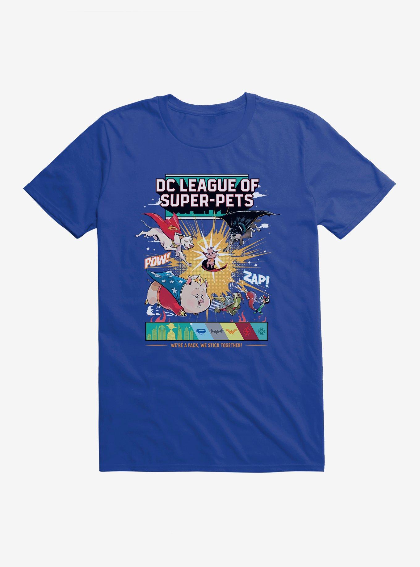 DC League of Super-Pets We Stick Together Comic Style T-Shirt, , hi-res