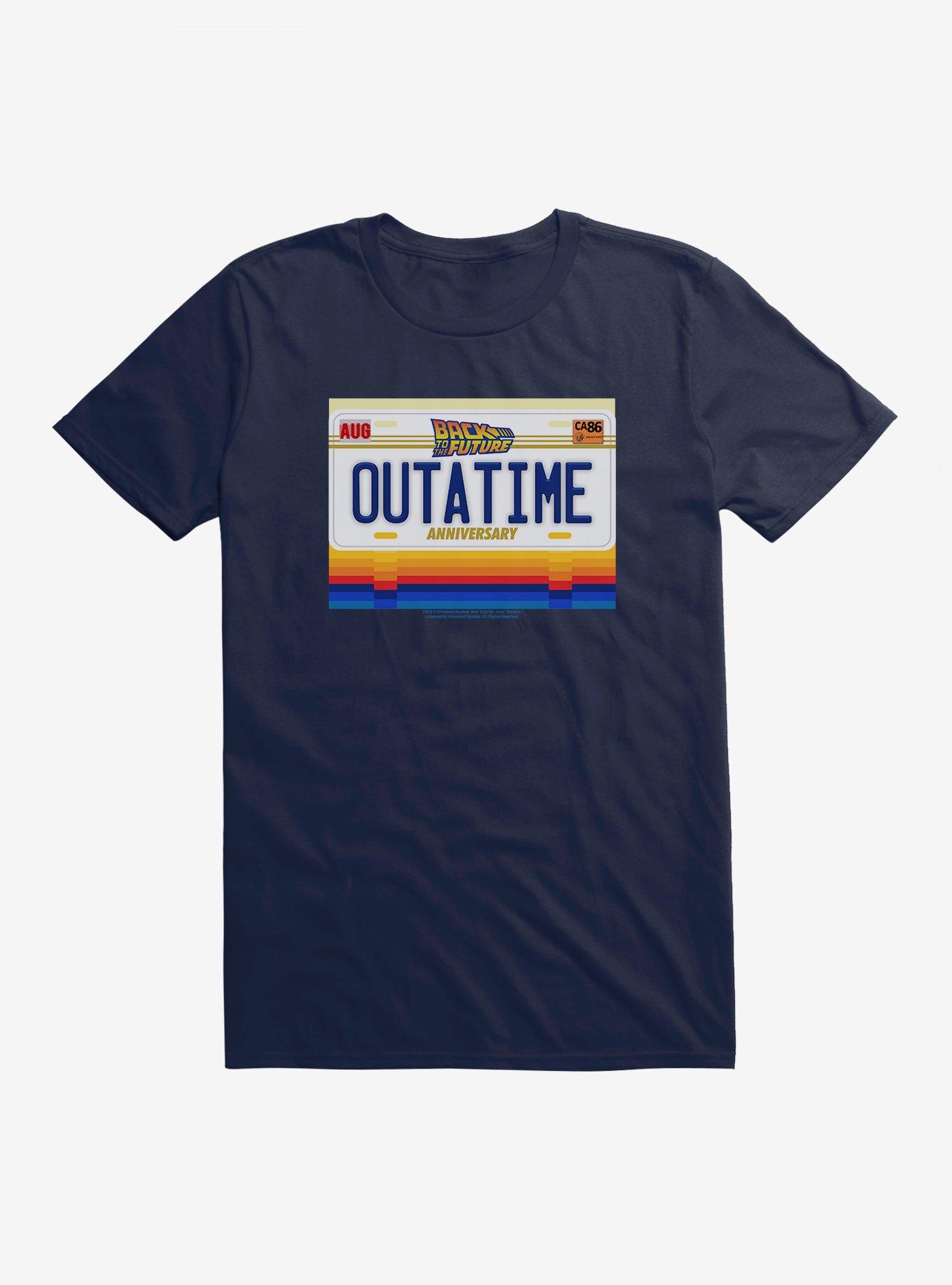 Back To The Future Out A Time License Plate T-Shirt, , hi-res