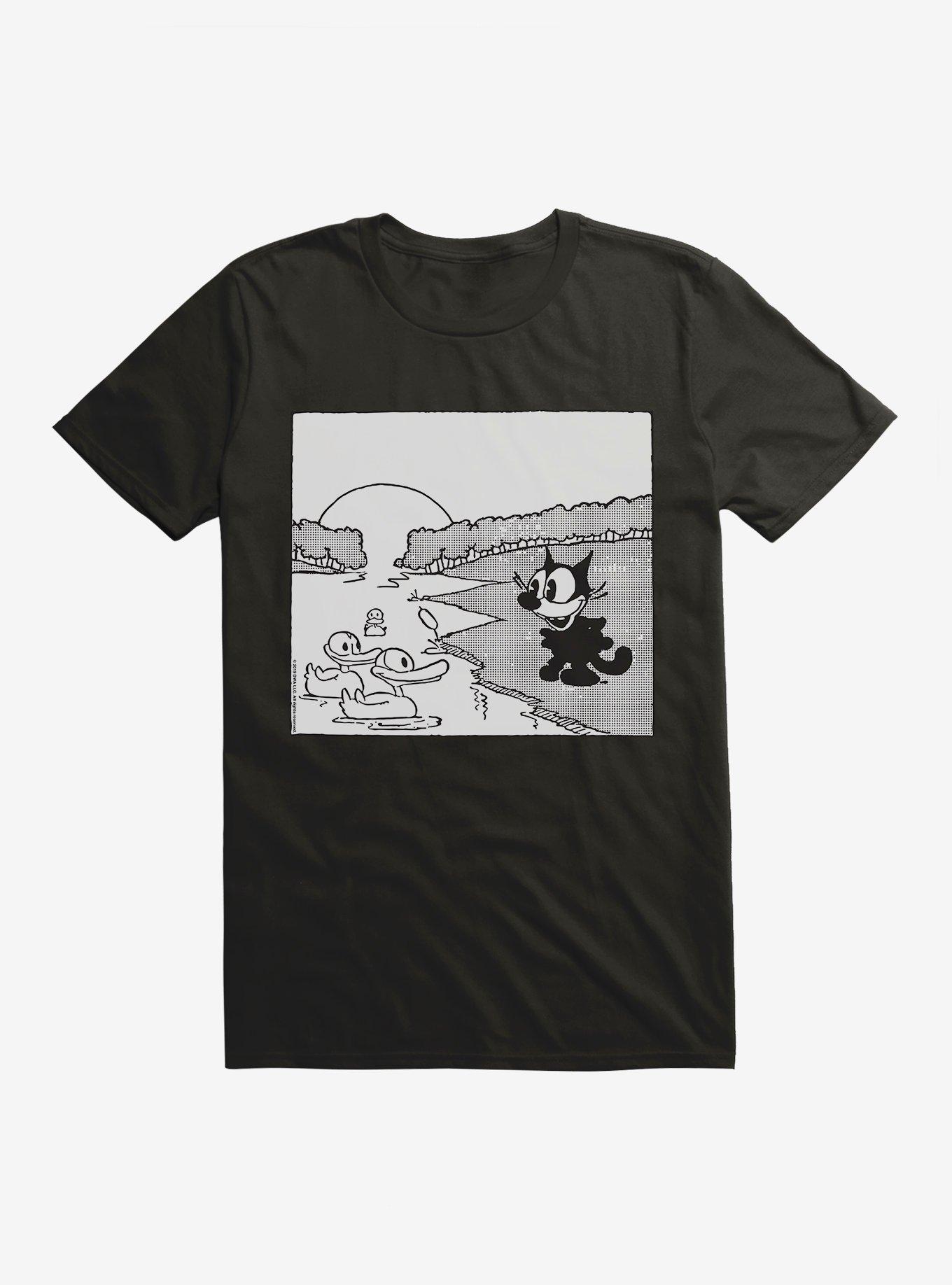 Felix The Cat Feeding The Ducks T-Shirt, , hi-res