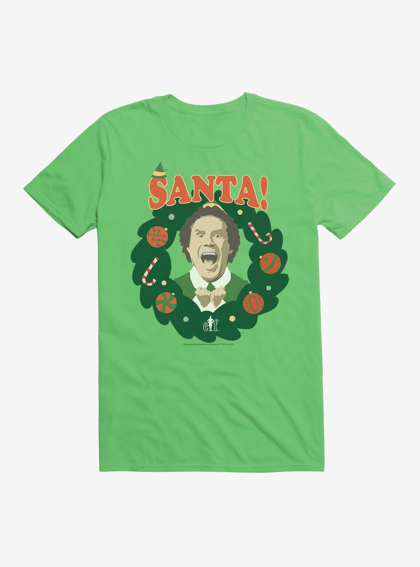 Elf Santa Buddy Wreathe T-Shirt, KELLY, hi-res