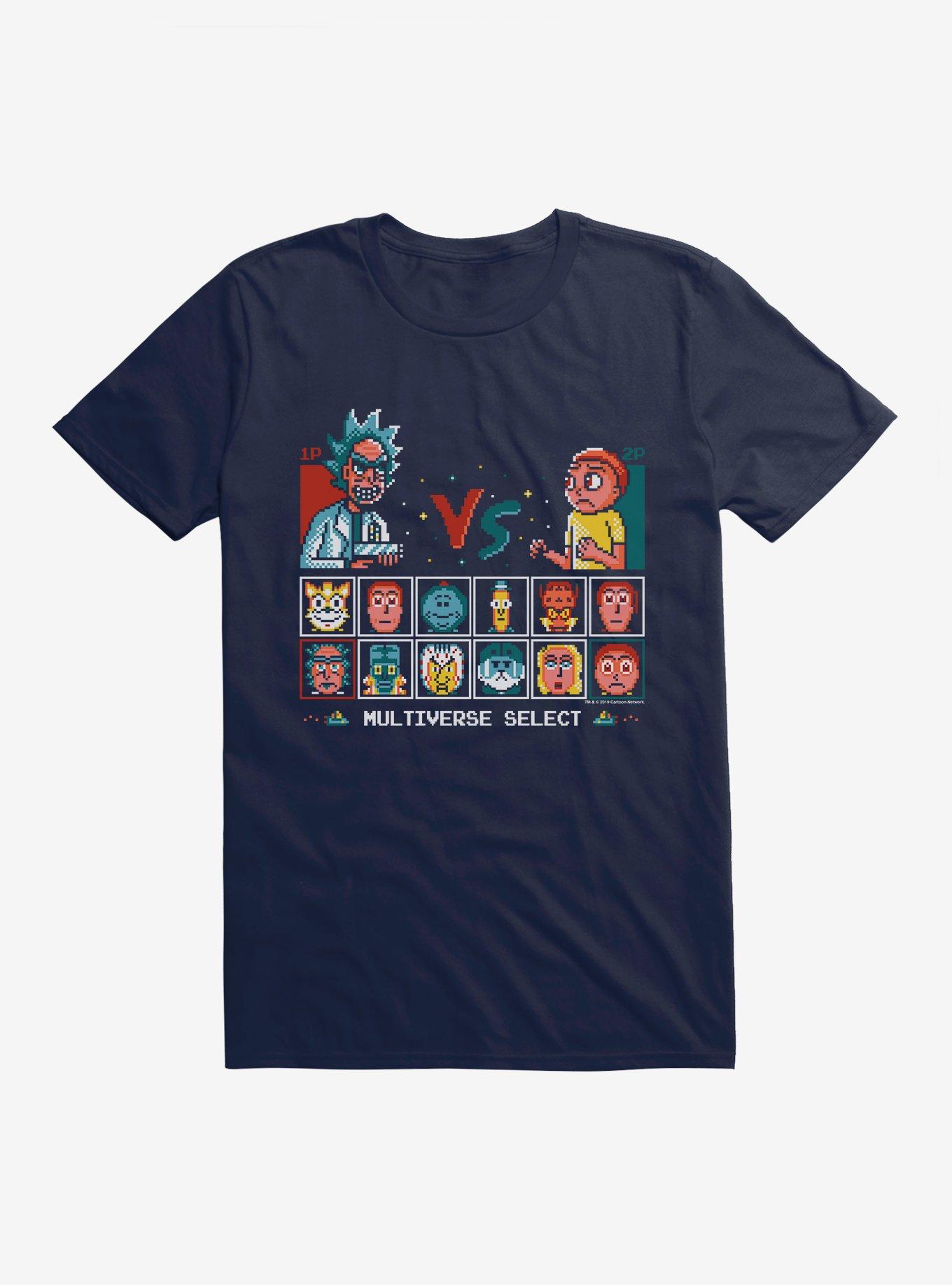Rick And Morty Multiverse Select T-Shirt, MIDNIGHT NAVY, hi-res