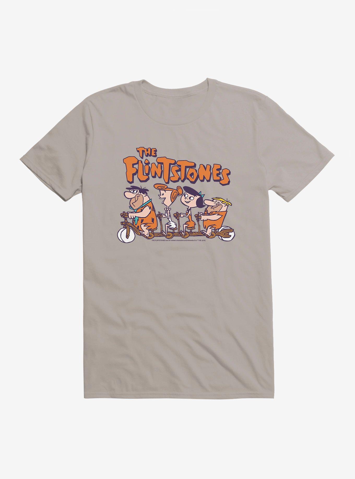 The Flintstones Fred, Wilma, Betty & Barney T-Shirt, LIGHT GREY, hi-res