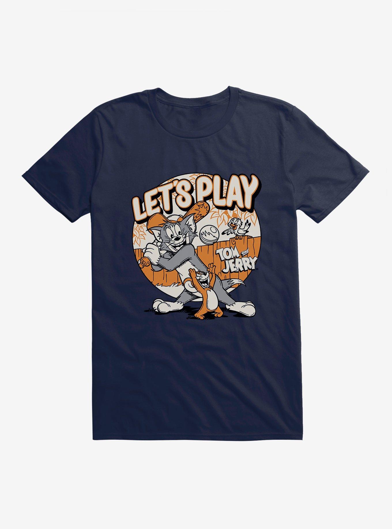 Tom And Jerry Let's Play Baseball T-Shirt, MIDNIGHT NAVY, hi-res