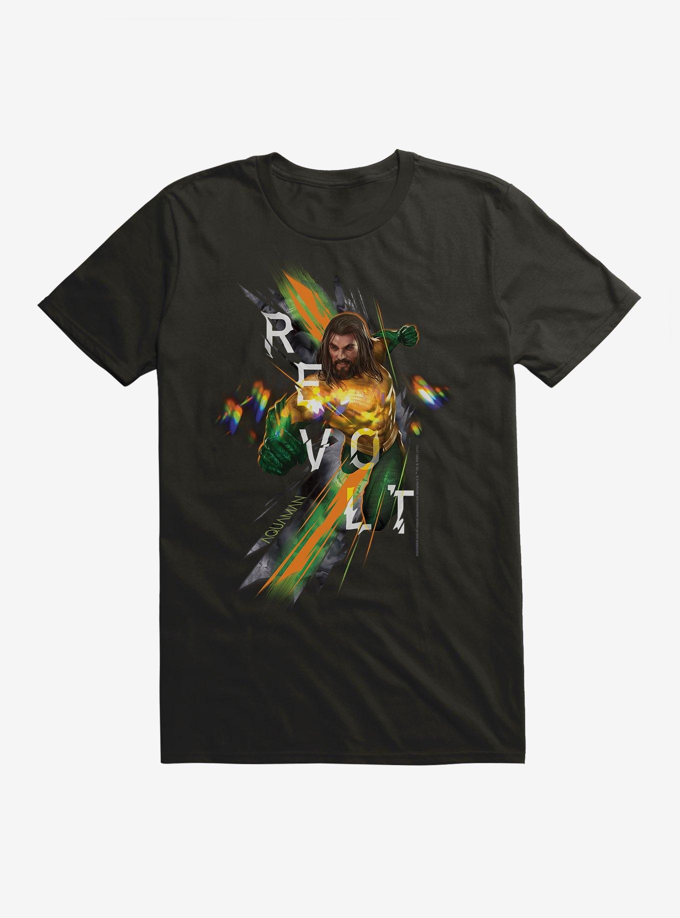 DC Comics Aquaman Revolt T-Shirt, BLACK, hi-res