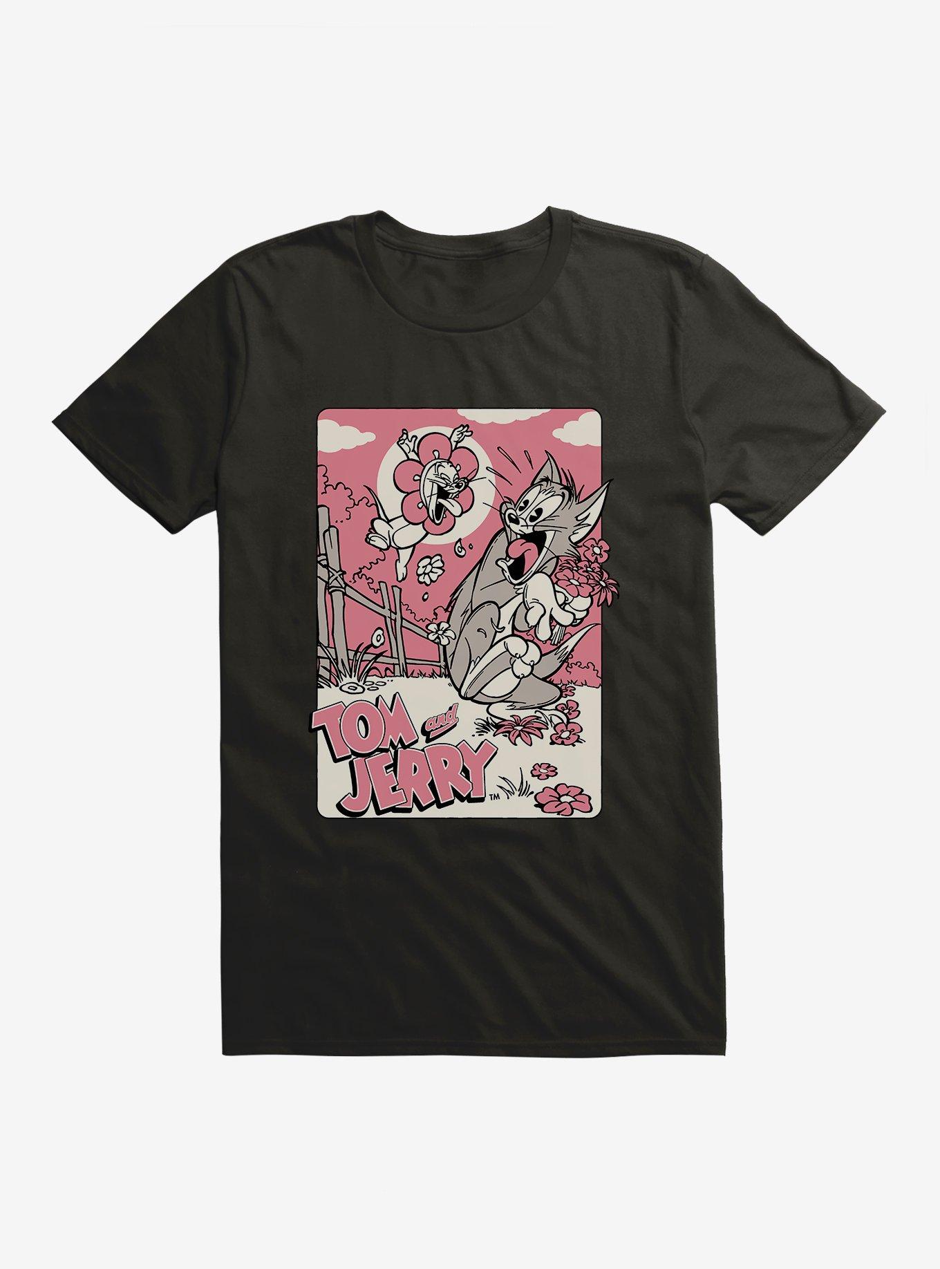 Tom And Jerry Picking Flowers T-Shirt, , hi-res