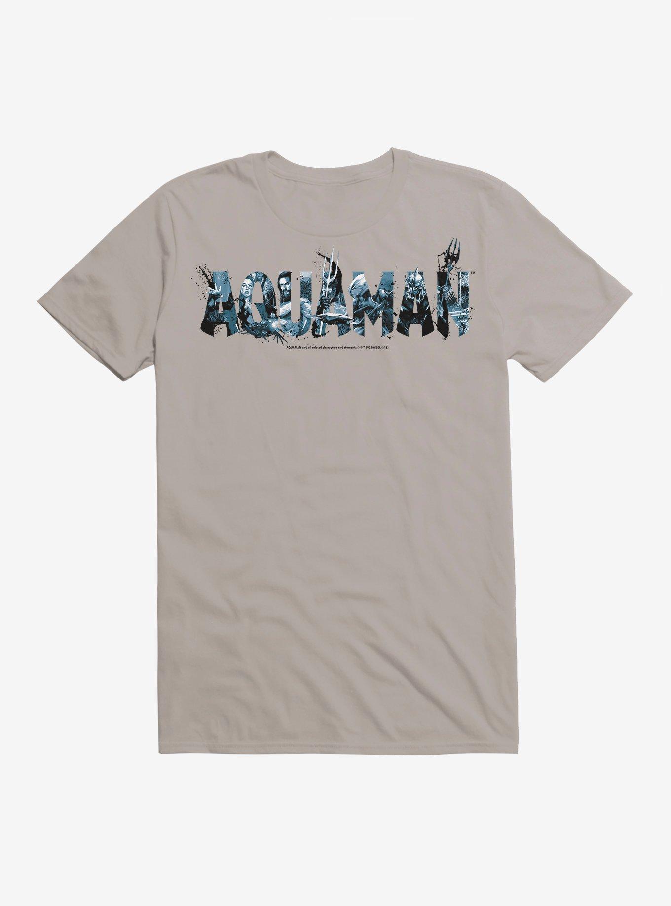 DC Comics Aquaman Title Photos T-Shirt, LIGHT GREY, hi-res