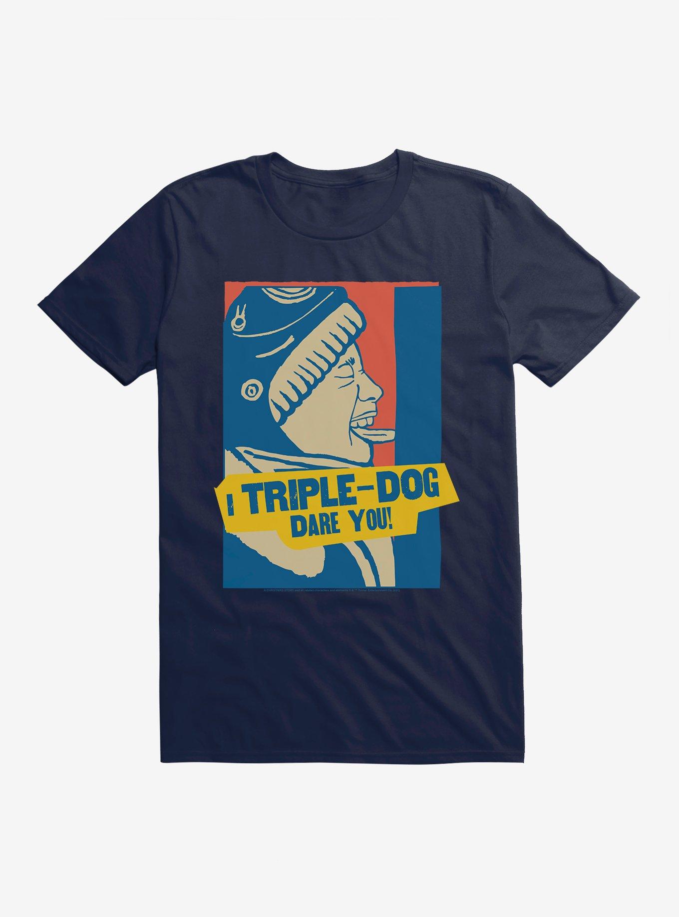 A Christmas Story Triple Dog Dare T-Shirt, MIDNIGHT NAVY, hi-res