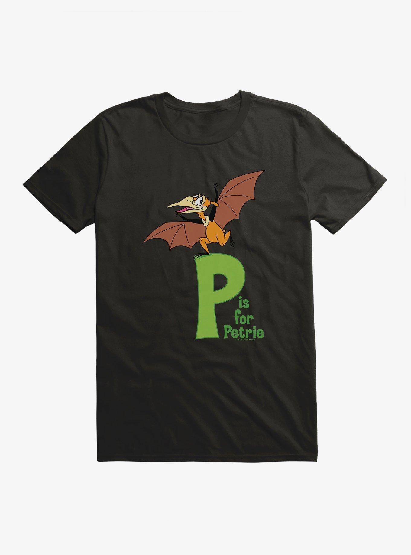 The Land Before Time P Is For Petrie Alphabet T-Shirt, BLACK, hi-res