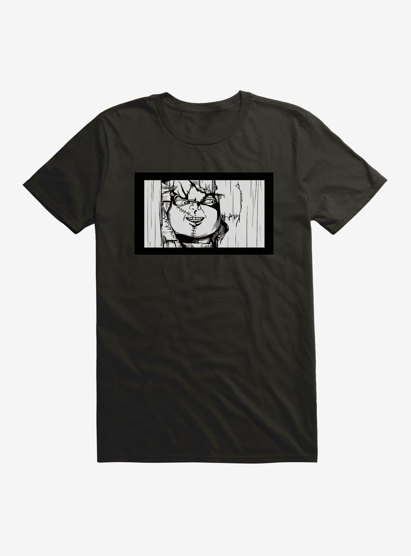 Chucky Is Here Frame T-Shirt, BLACK, hi-res