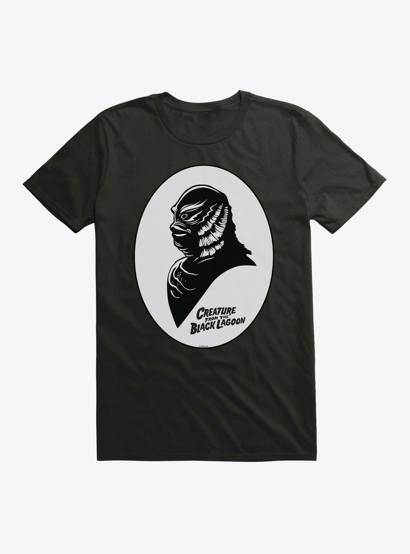 Universal Monsters The Creature From The Black Lagoon Shadow Profile T-Shirt, , hi-res