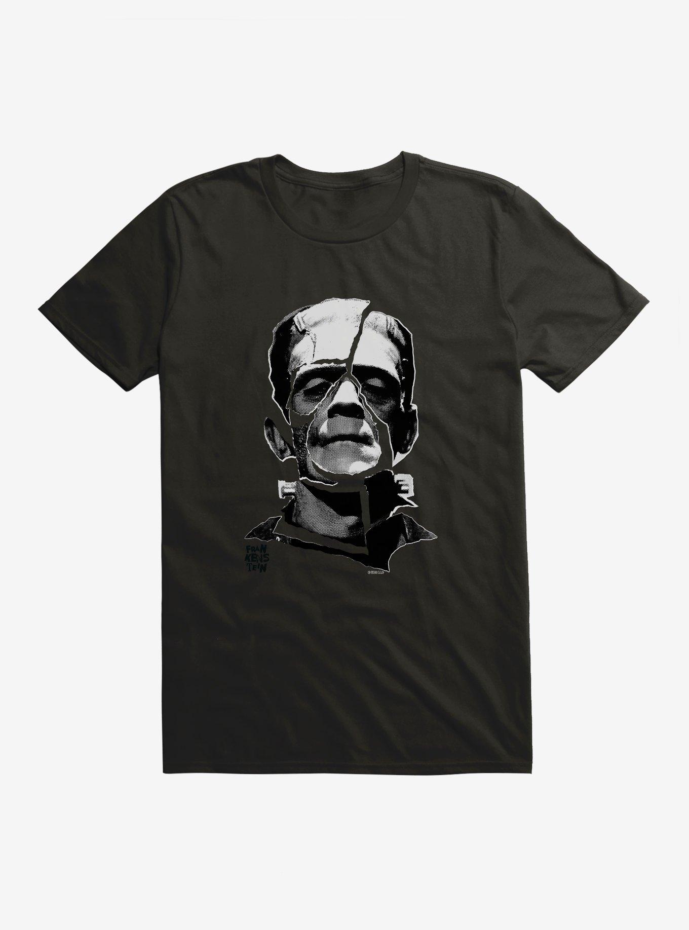 Universal Monsters Frankenstein Face Tear T-Shirt, BLACK, hi-res