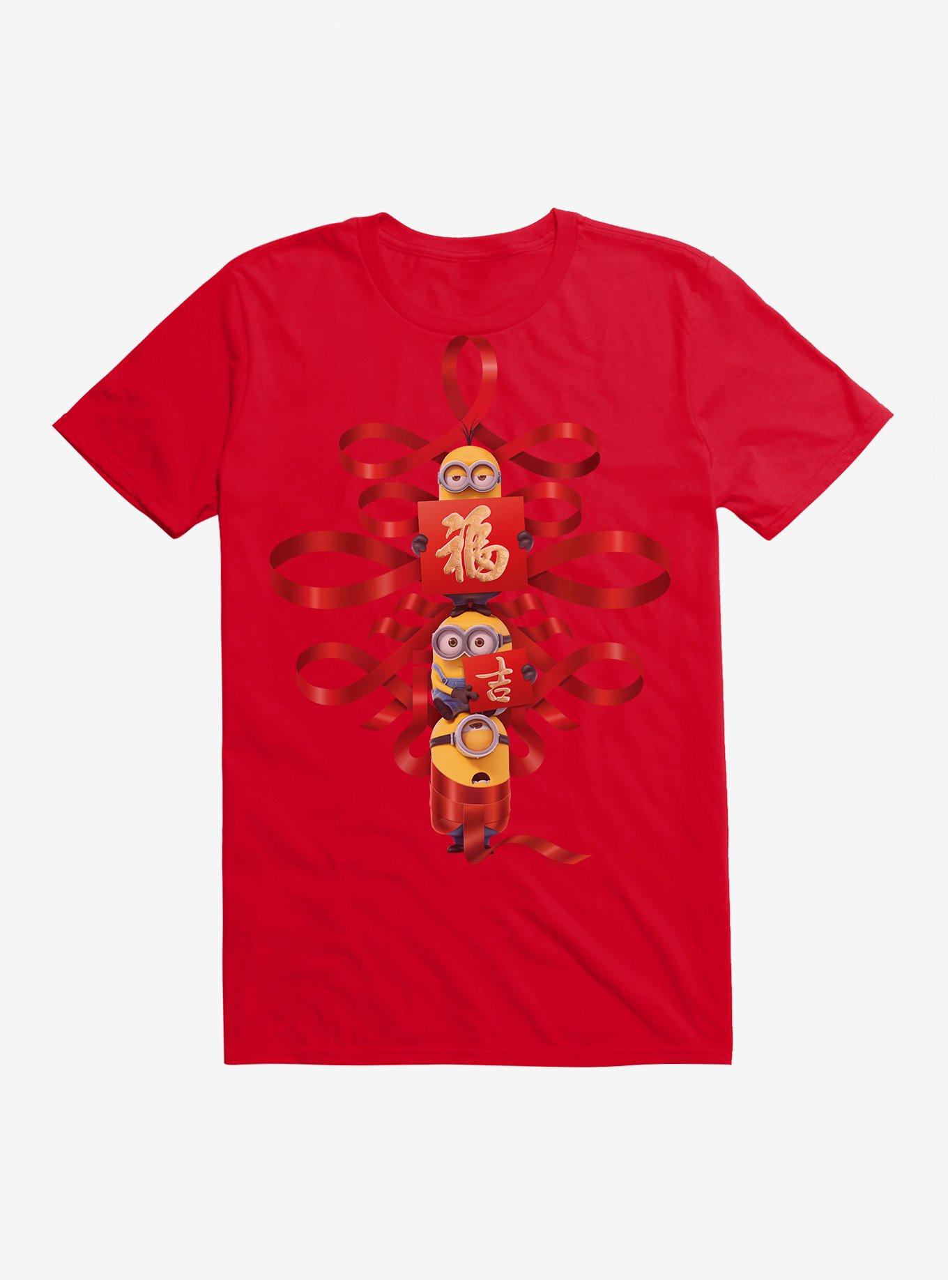 Minions Chinese New Year Red Packet T-Shirt, RED, hi-res