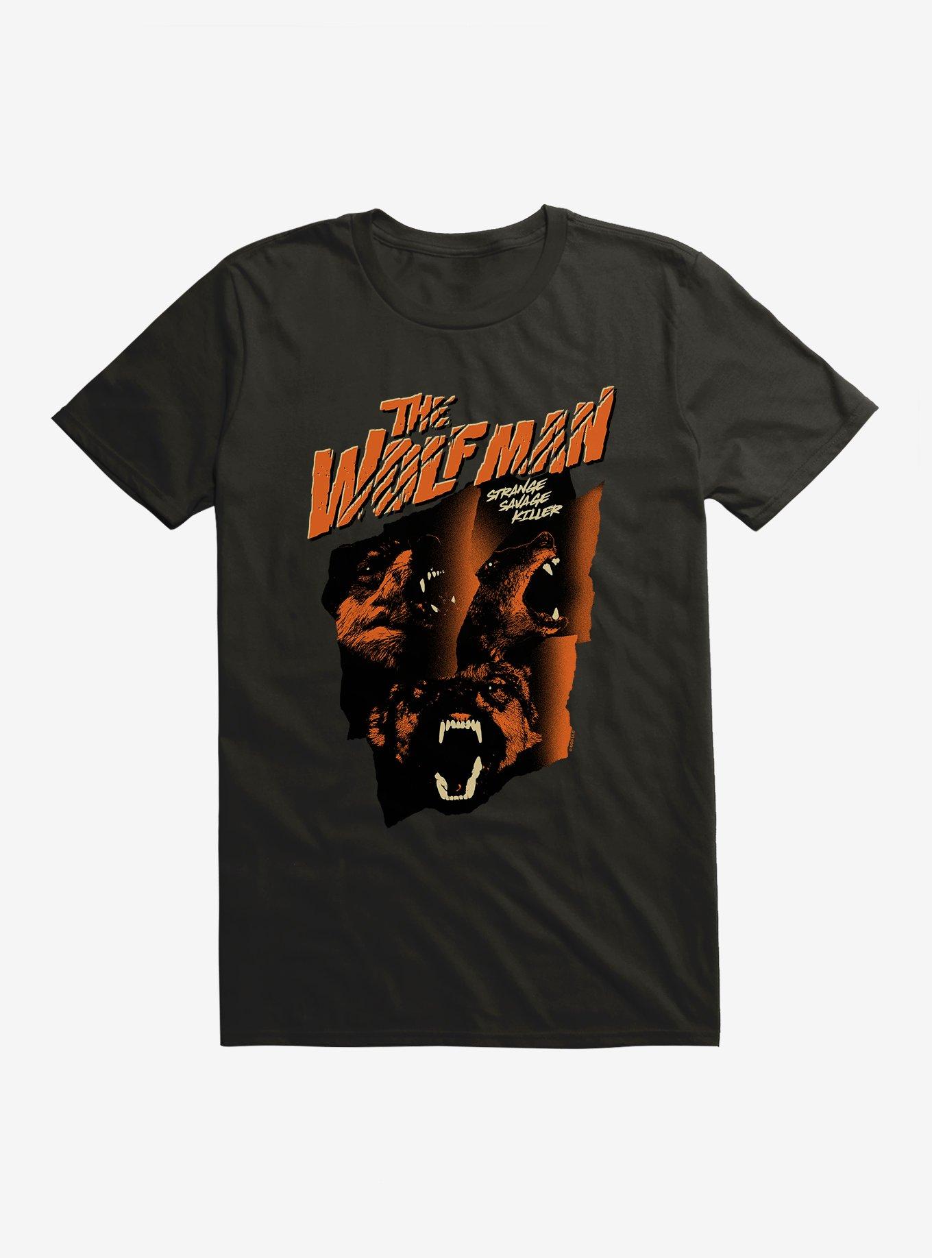 Universal Monsters The Wolf Man Strange Savage Killer T-Shirt